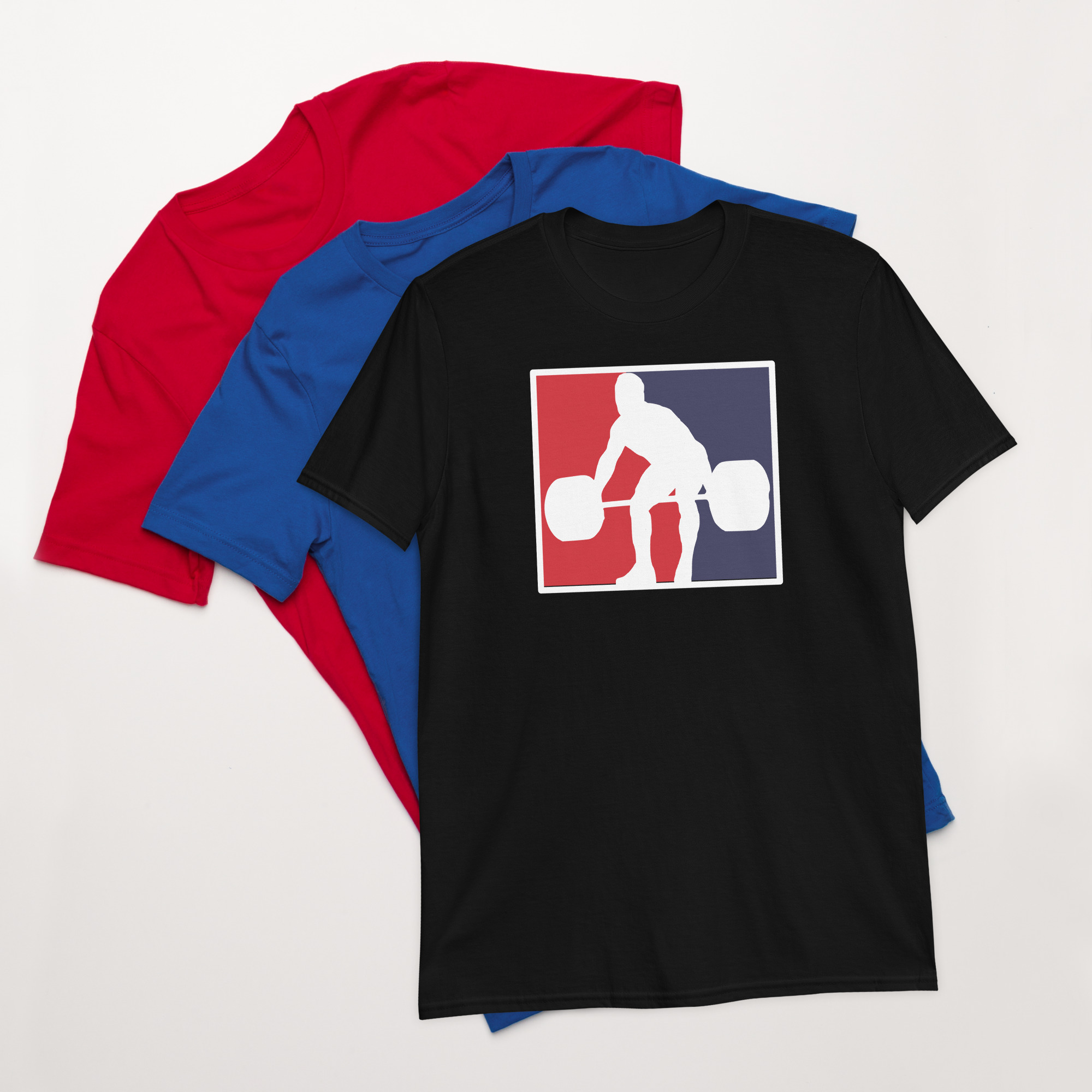 Red White Blue Weightlifter Logo - Image 1