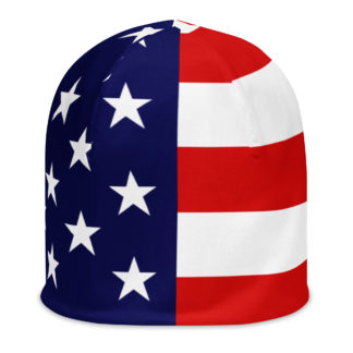 USA FLAG Print Beanie