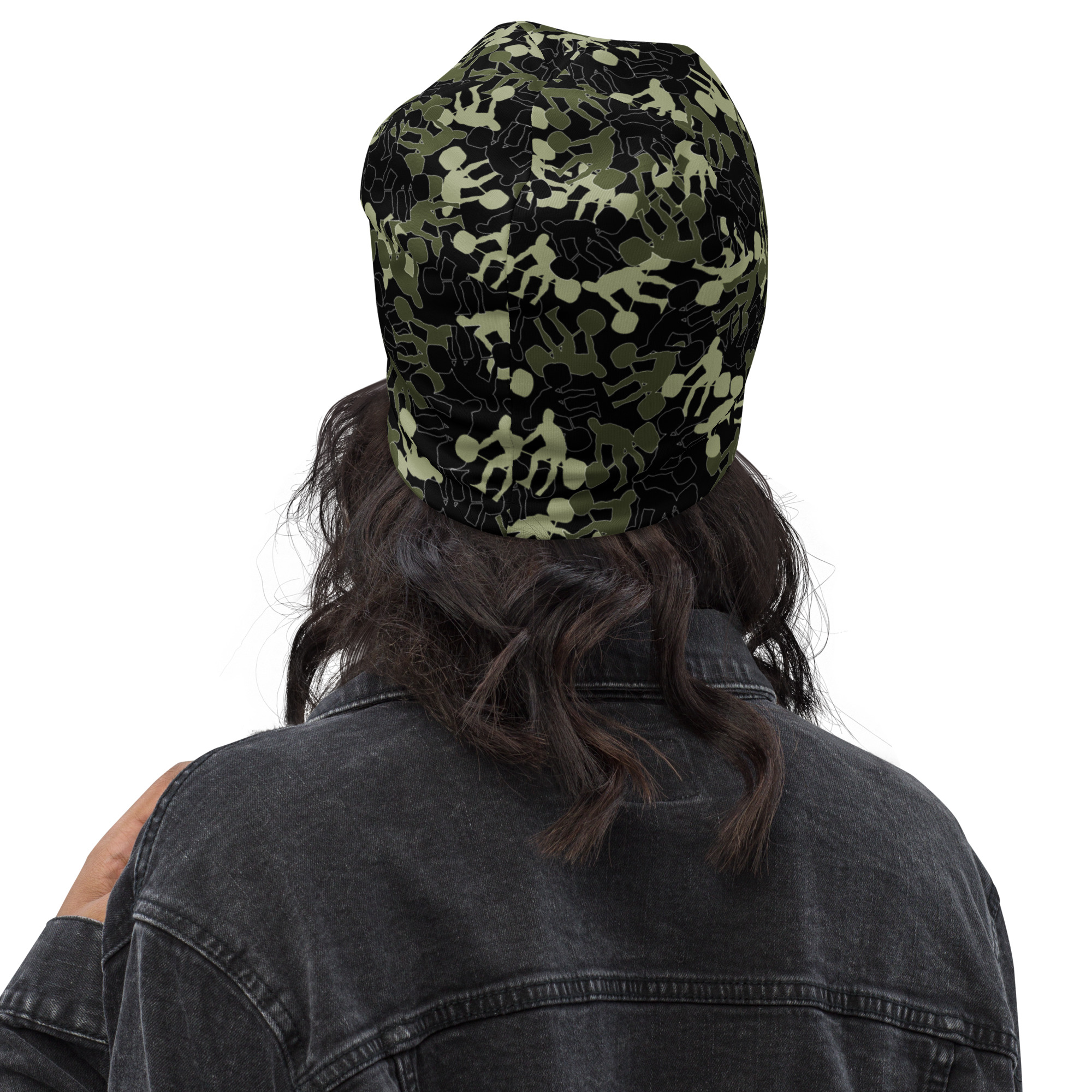 SRx Weightlifter Camo Beanie black base color - Image 7