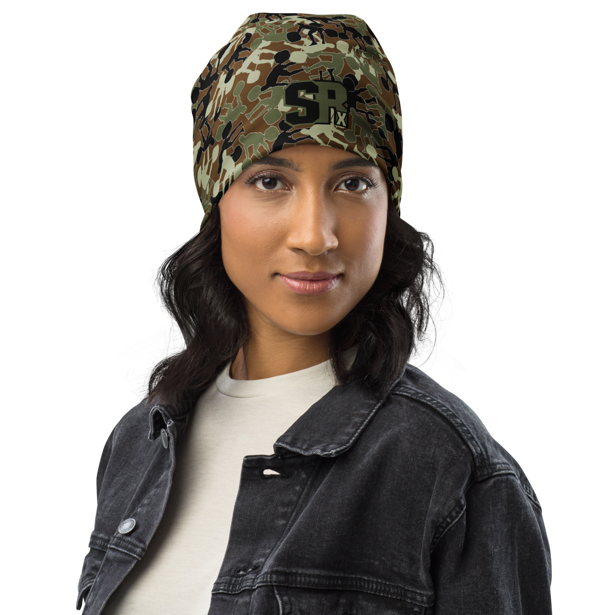SRx Weightlifter Camo Beanie brown base - Image 9