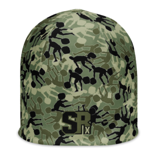SRx Weightlifter Camo Beanie camo green base