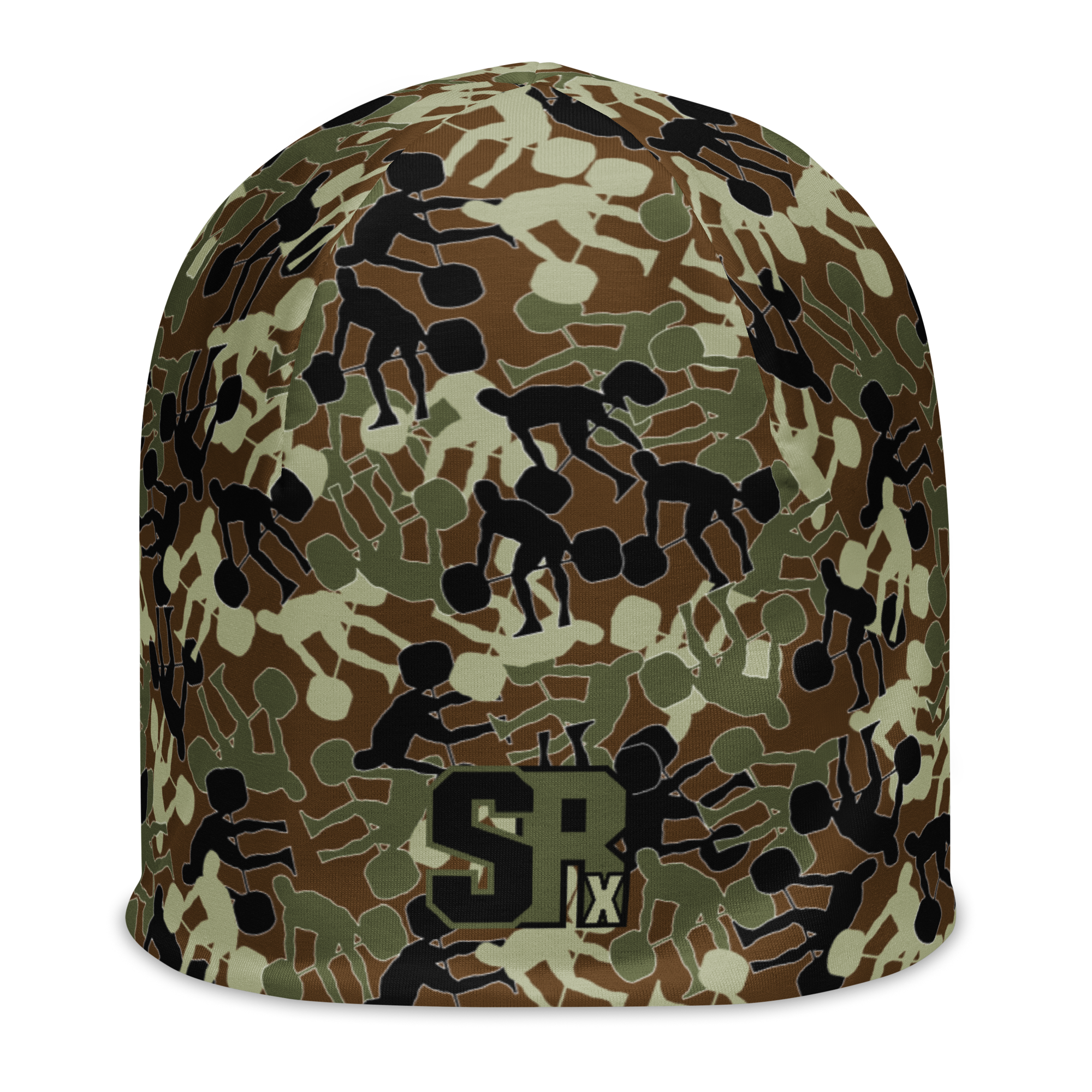 SRx Weightlifter Camo Beanie brown base - Image 1