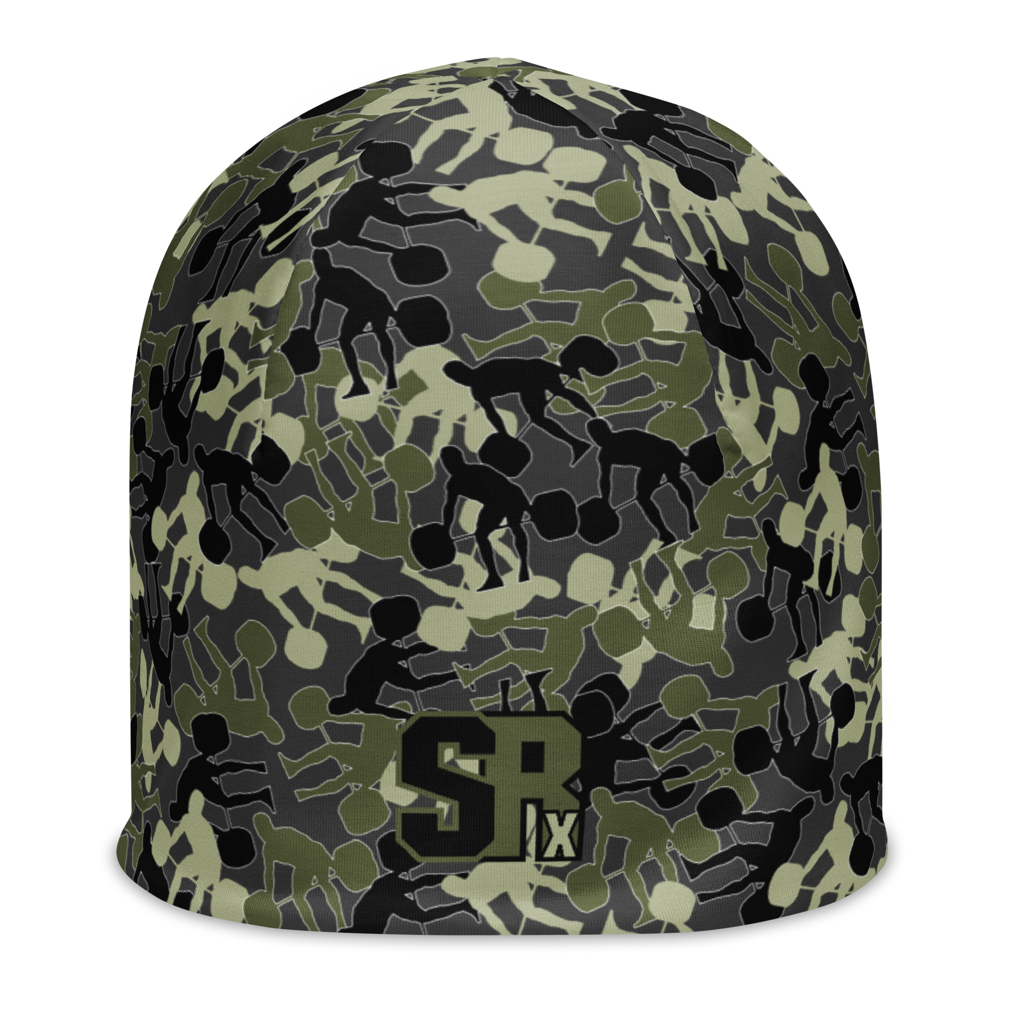 SRx Weightlifter Camo Beanie Charcoal Base - Image 1