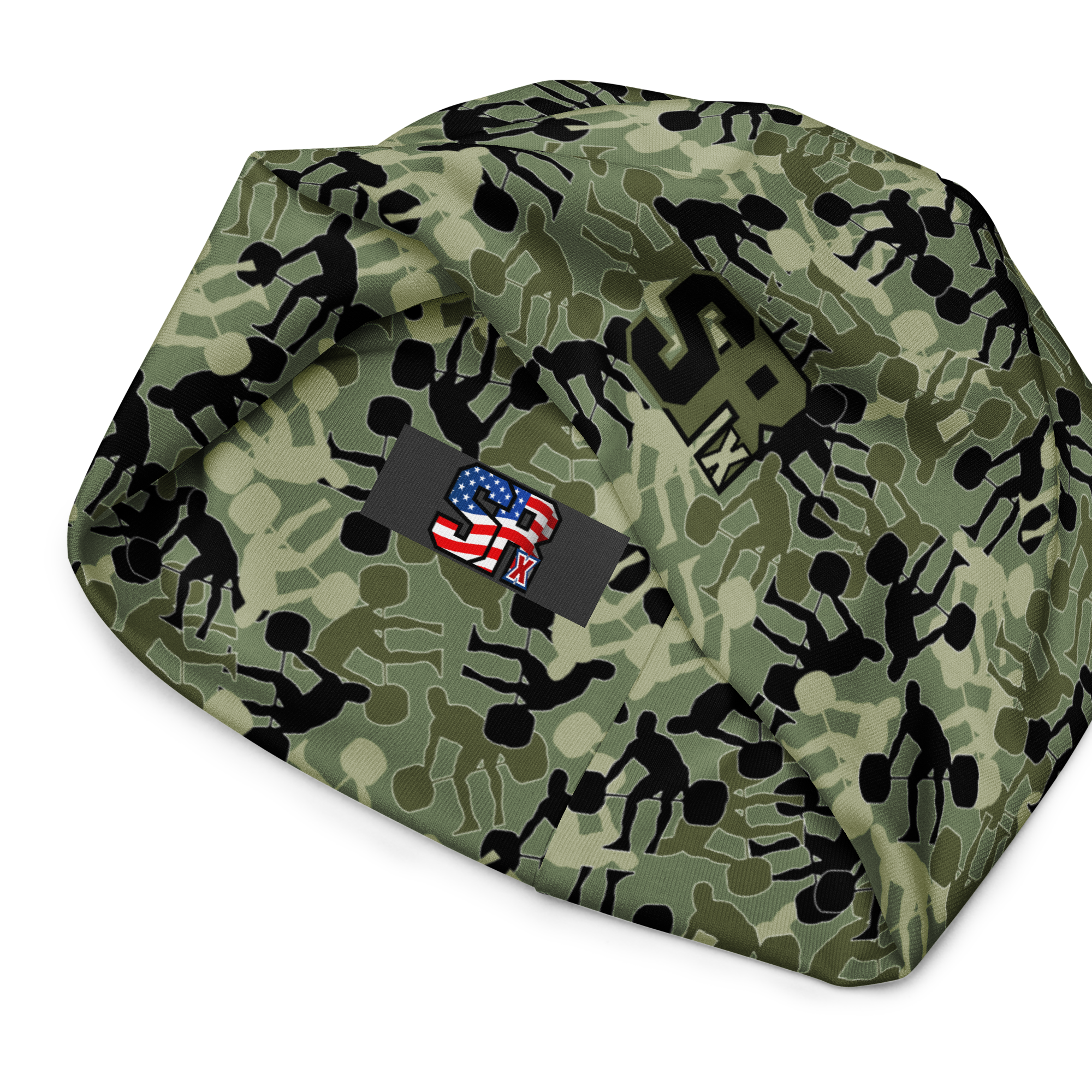 SRx Weightlifter Camo Beanie camo green base - Image 2
