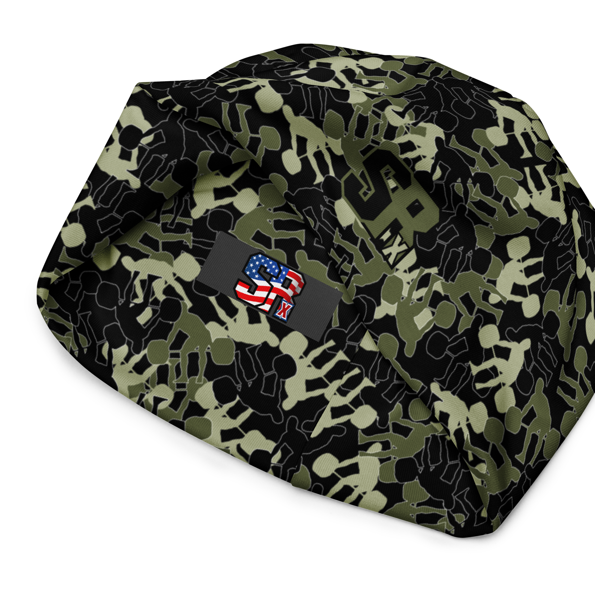 SRx Weightlifter Camo Beanie black base color - Image 2