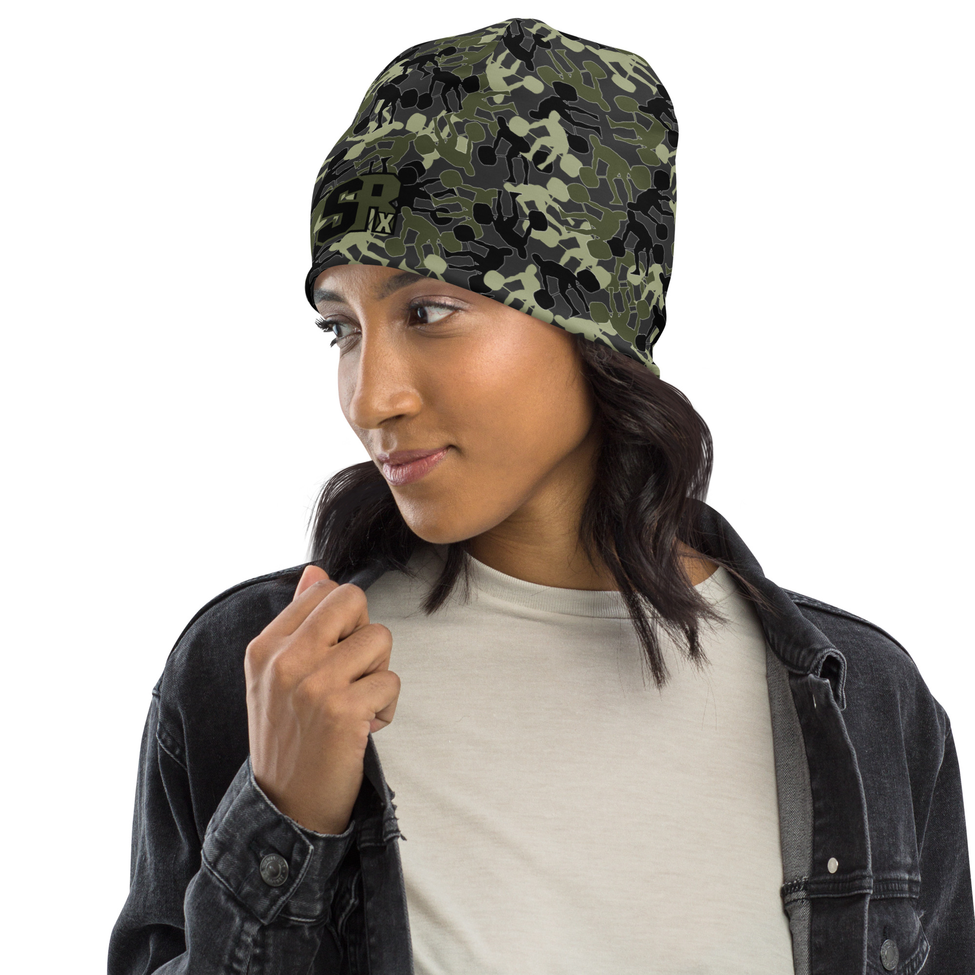 SRx Weightlifter Camo Beanie Charcoal Base - Image 7