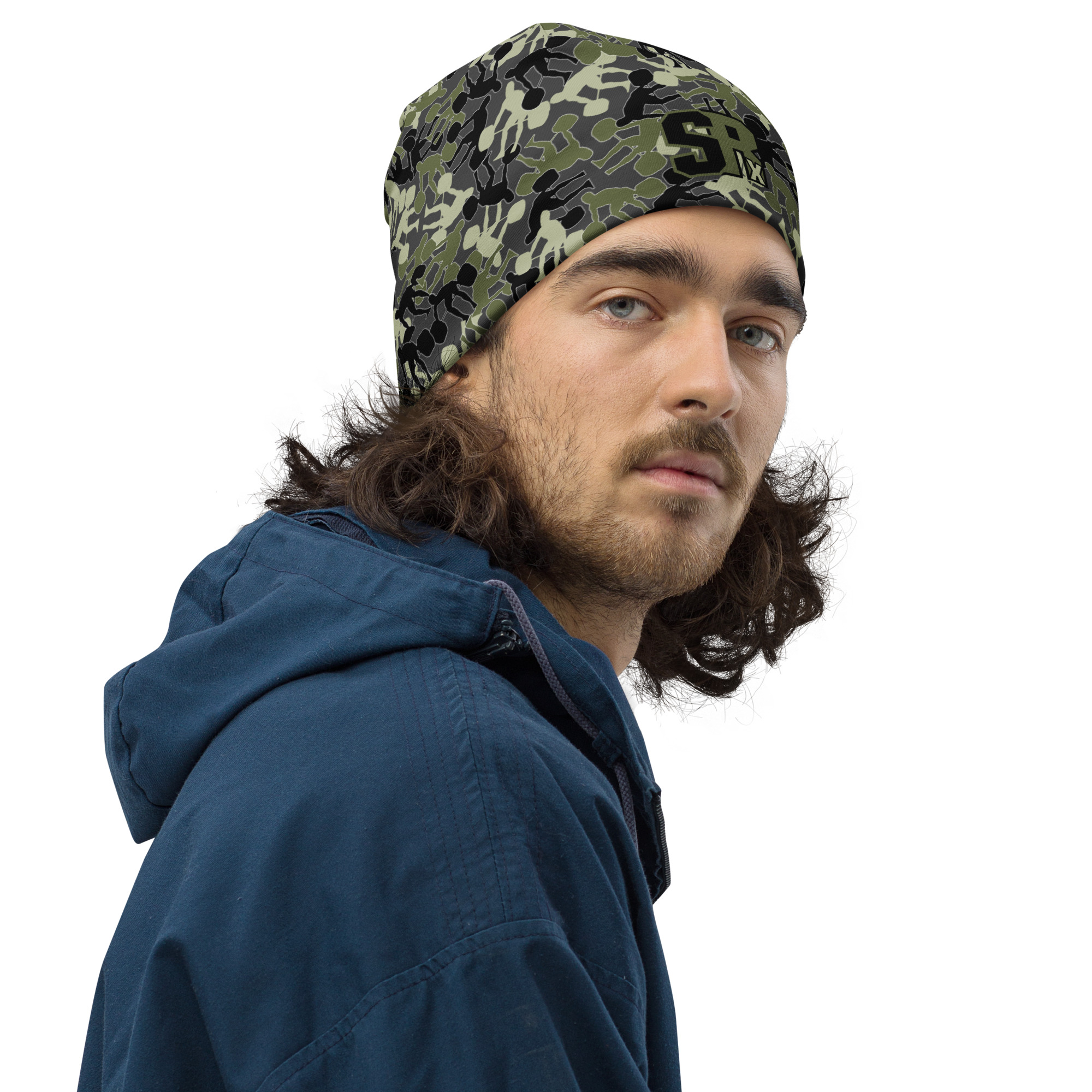 SRx Weightlifter Camo Beanie Charcoal Base - Image 6