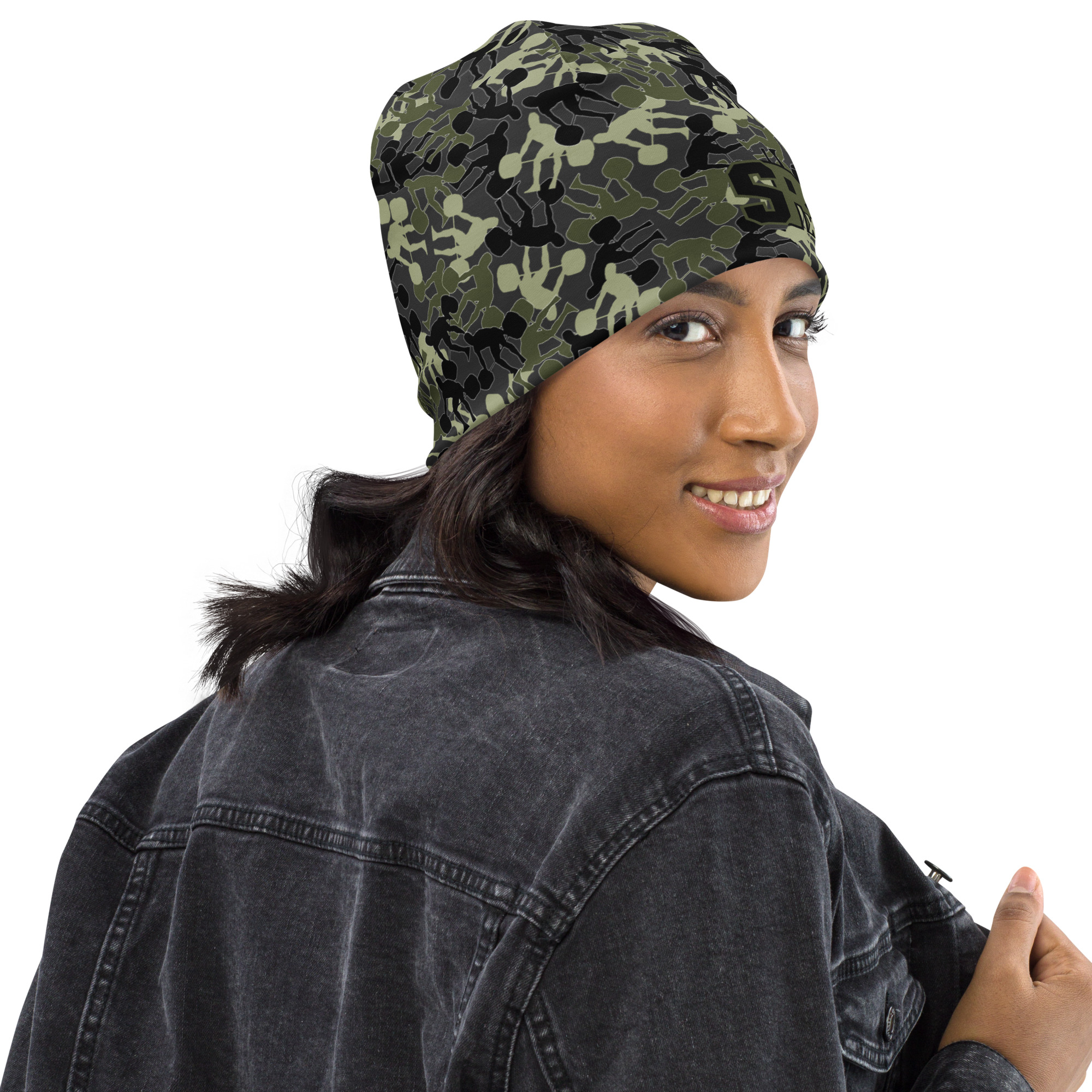 SRx Weightlifter Camo Beanie Charcoal Base - Image 8