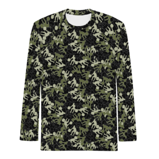 Weightlifter Camo Men's Rash Guard Black Base