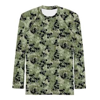Weightlifter Camo Men's Rash Guard camo green base