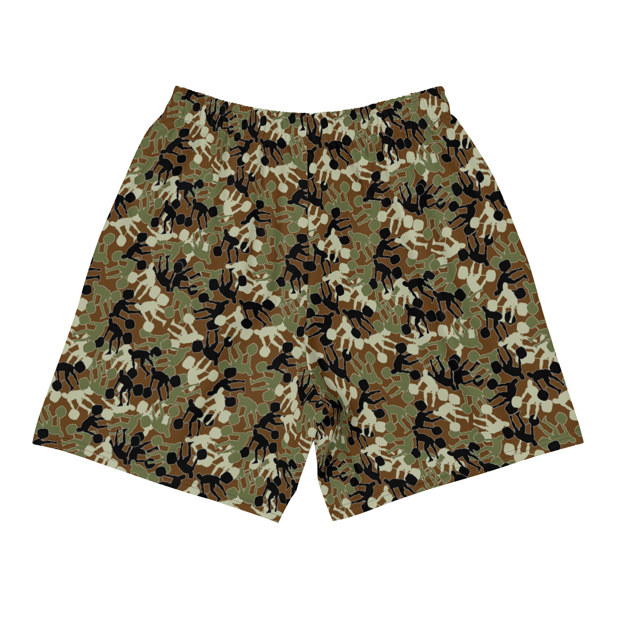SRx weightlifter camo brown base Men's Recycled Athletic Shorts - Image 3