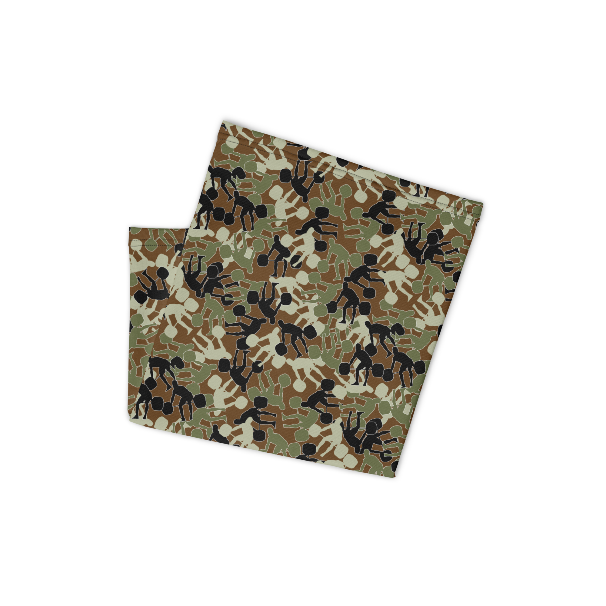Weightlifter CamoNeck Gaiter Brown Background - Image 2