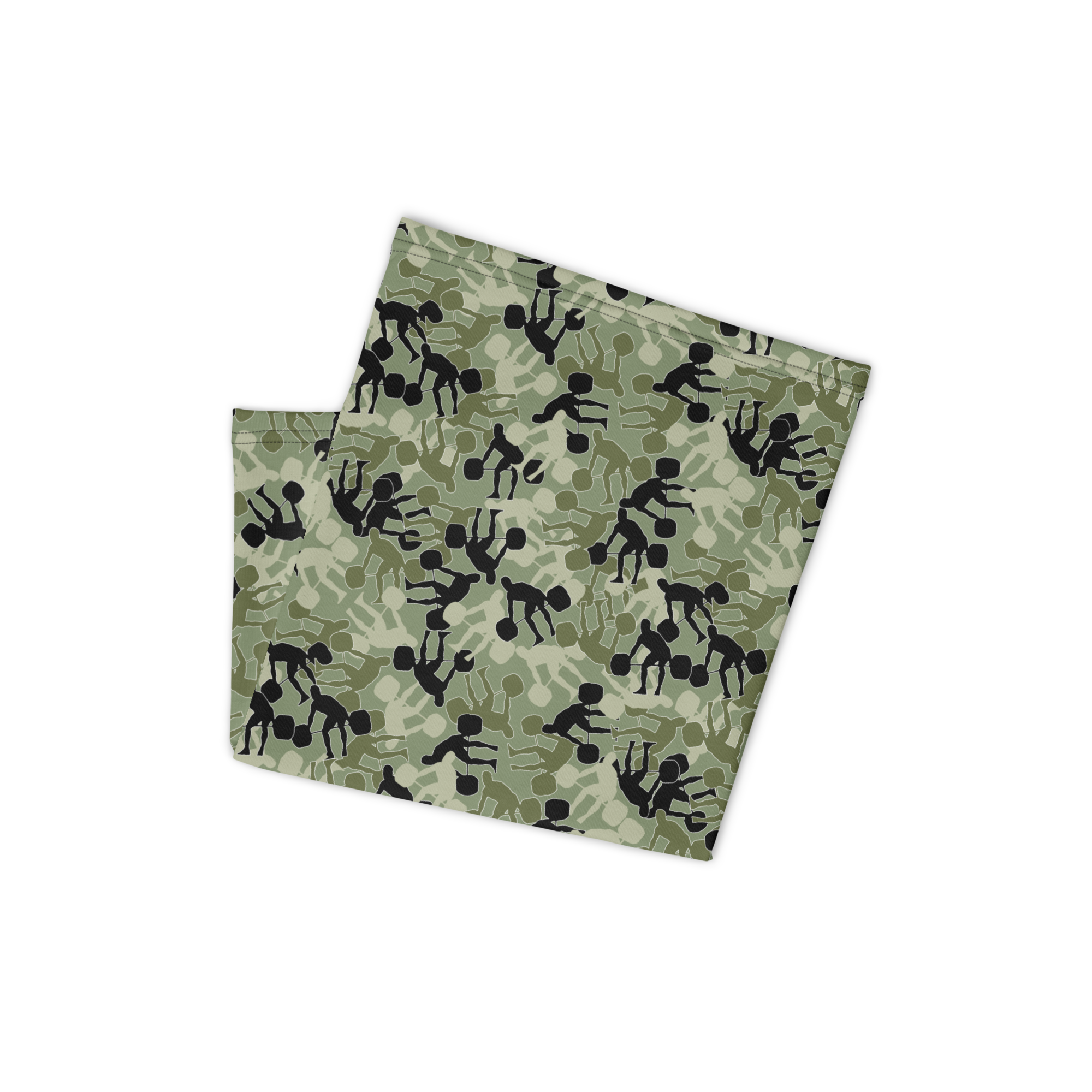 Weightlifter Camo Neck Gaiter Camo Green base - Image 2