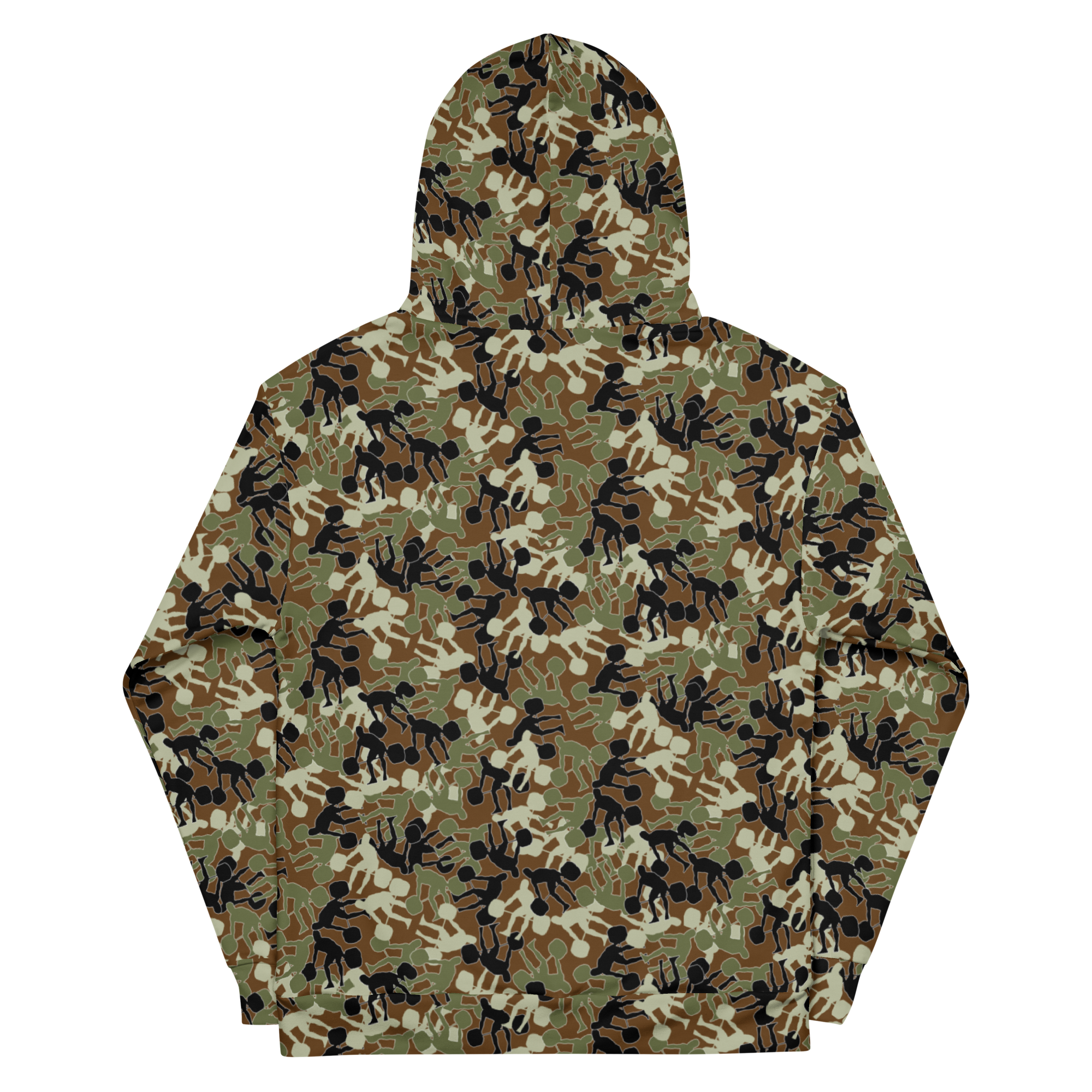 Weightlifter Camouflage Brown Background Unisex Hoodie - Image 4