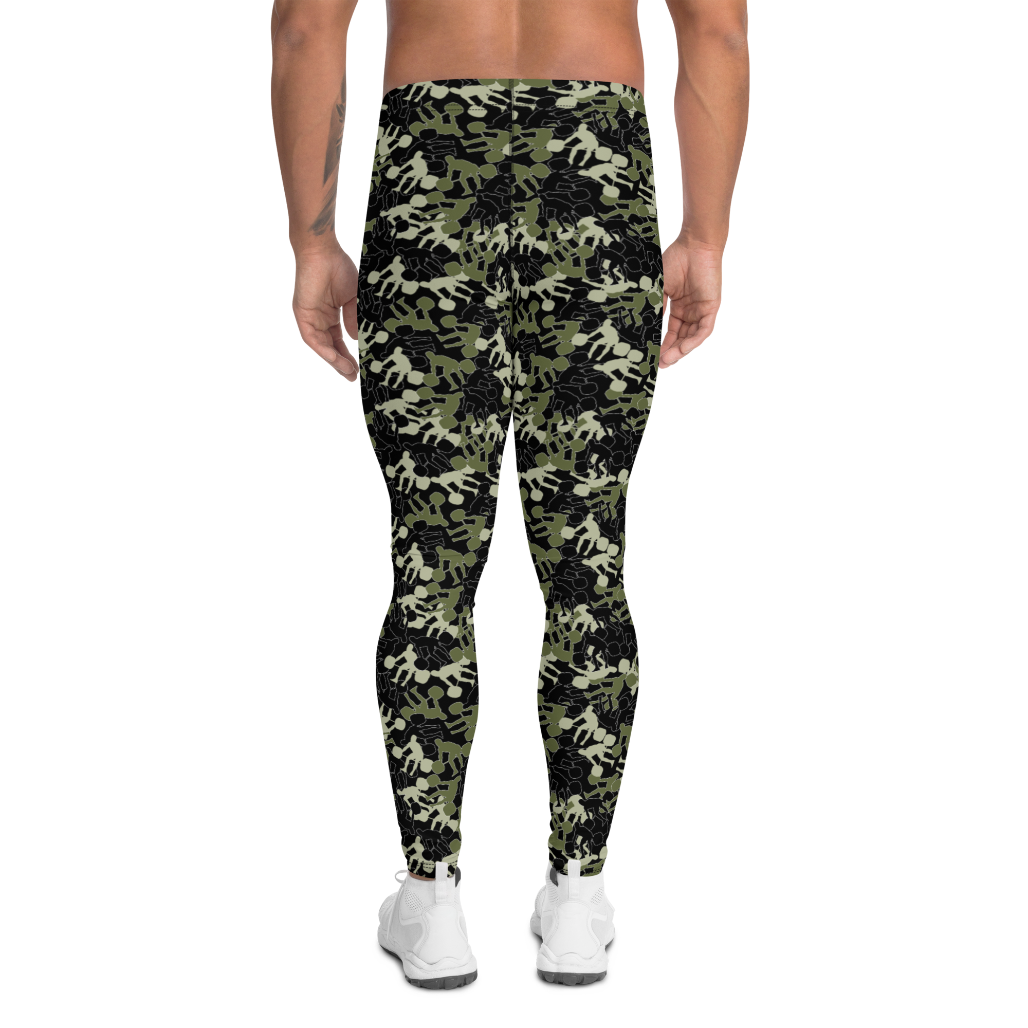 Weightlifter Camo Men's Rash Guards Leggings black base color - Image 2
