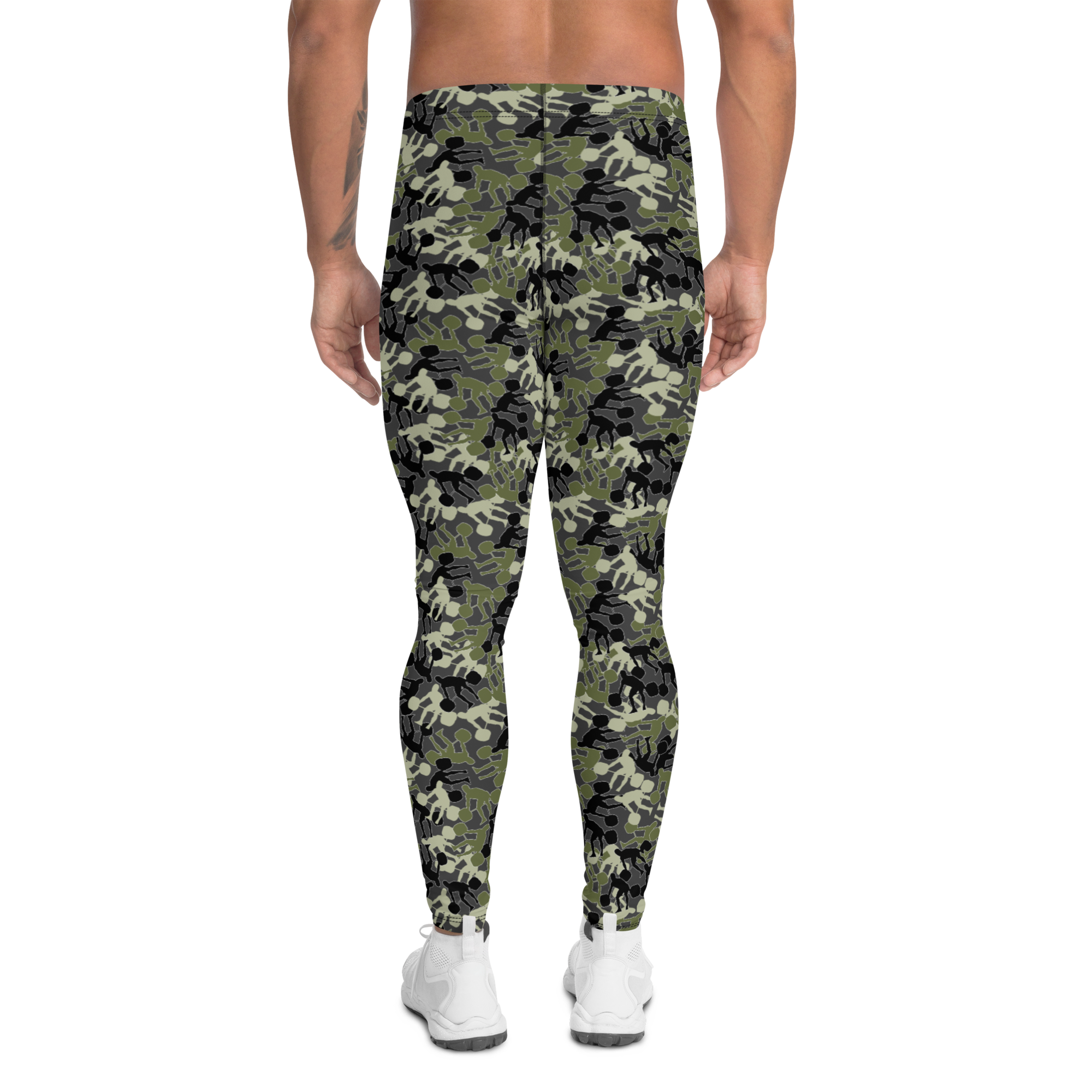Weightlifter Camo Men's Rash Guard Leggings charcoal base SRx - Image 2