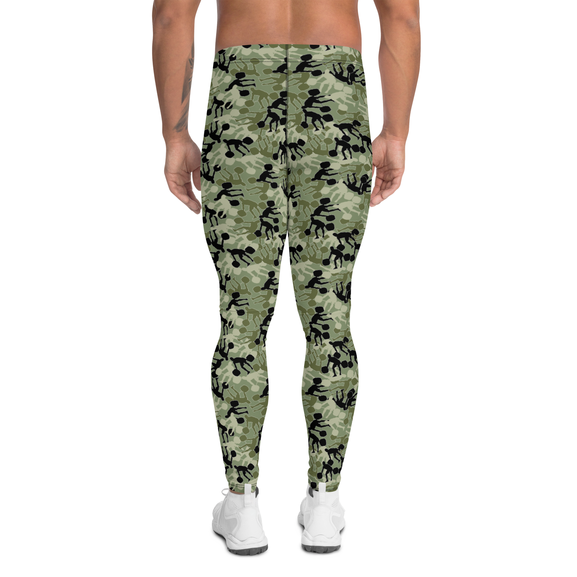 Weightlifter Camo Men's Leggings Rash Guards green base SRx - Image 2