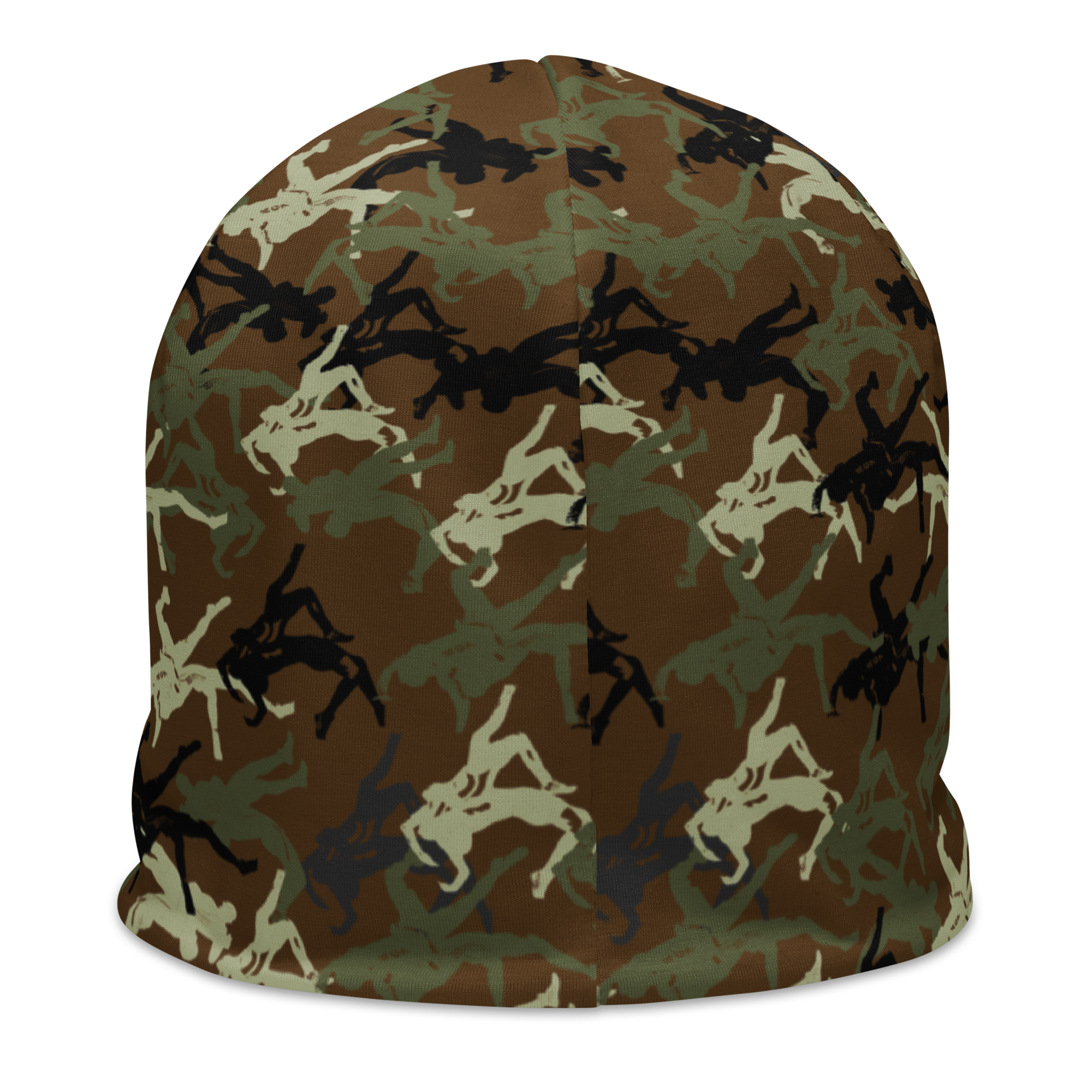 Wrestler Camo Brown base All-Over Print Beanie - Image 2