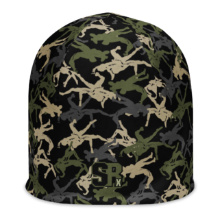 Wrestler Camo Black base Beanie