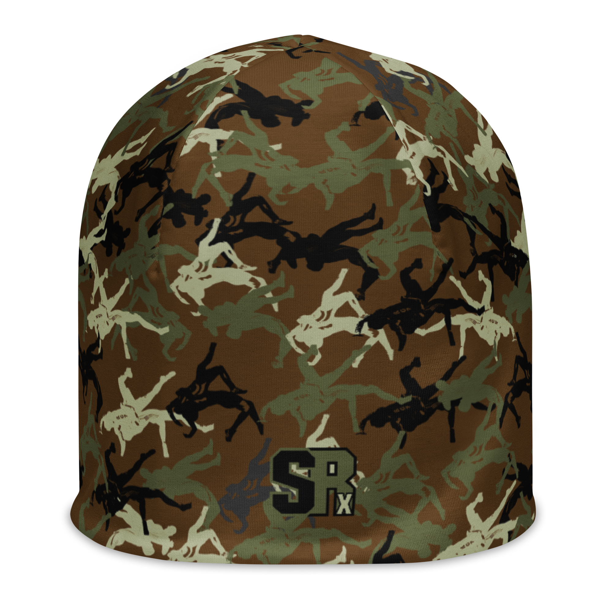 Wrestler Camo Brown base All-Over Print Beanie - Image 1