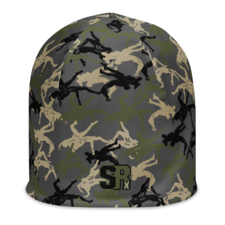 Wrestler Camo charcoal base All-Over Print Beanie