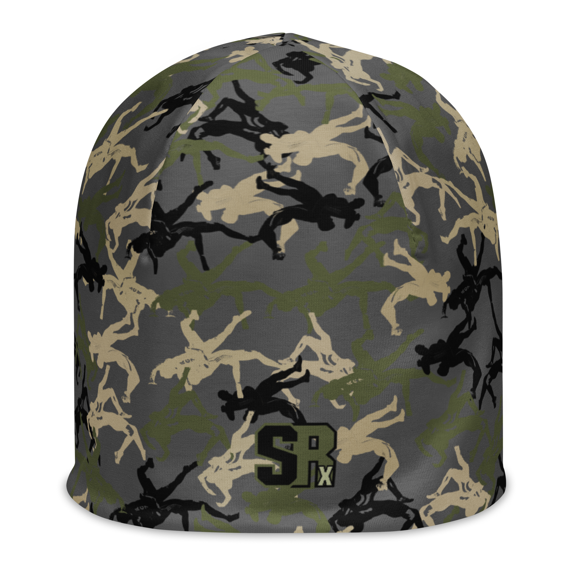 Wrestler Camo charcoal base All-Over Print Beanie - Image 1