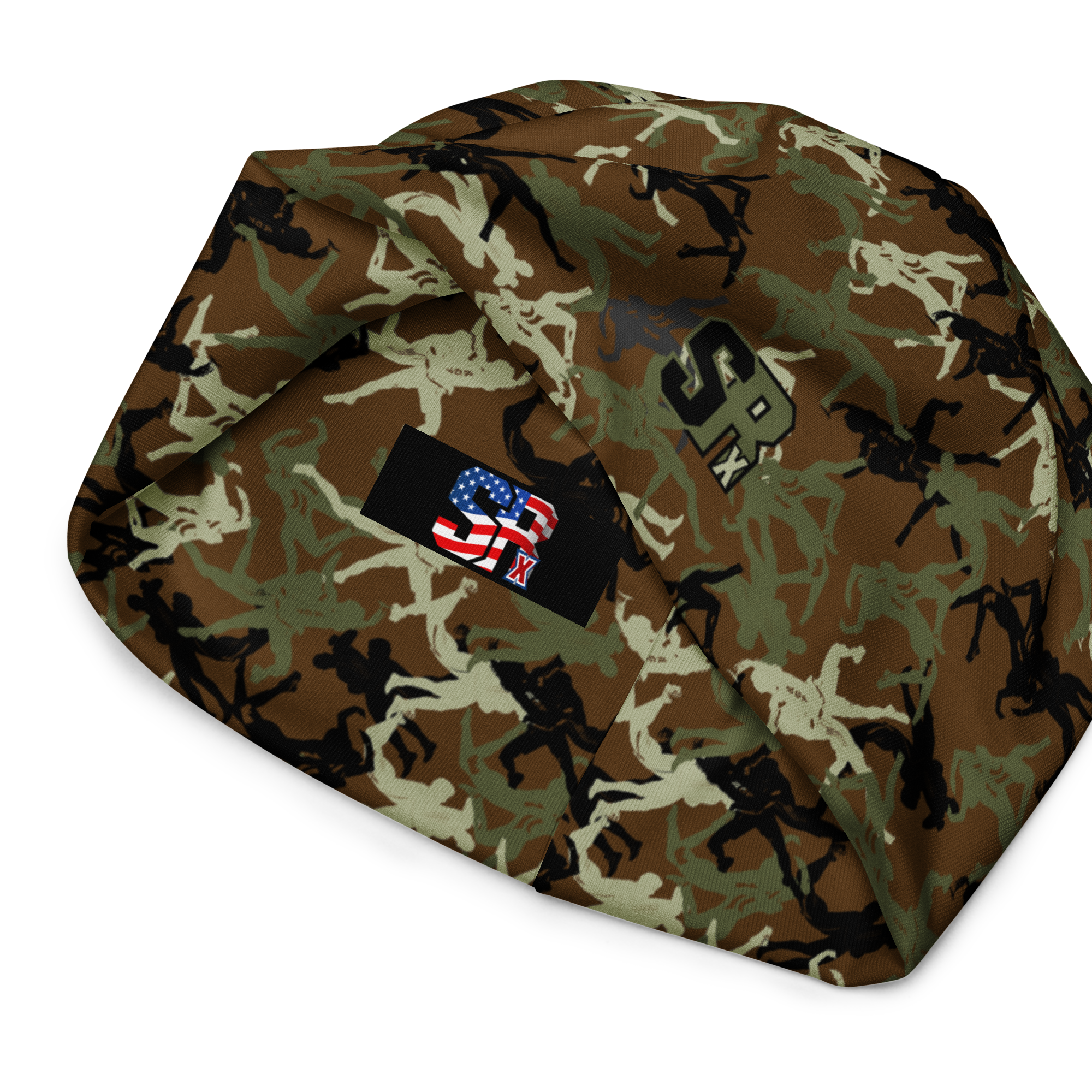 Wrestler Camo Brown base All-Over Print Beanie - Image 3