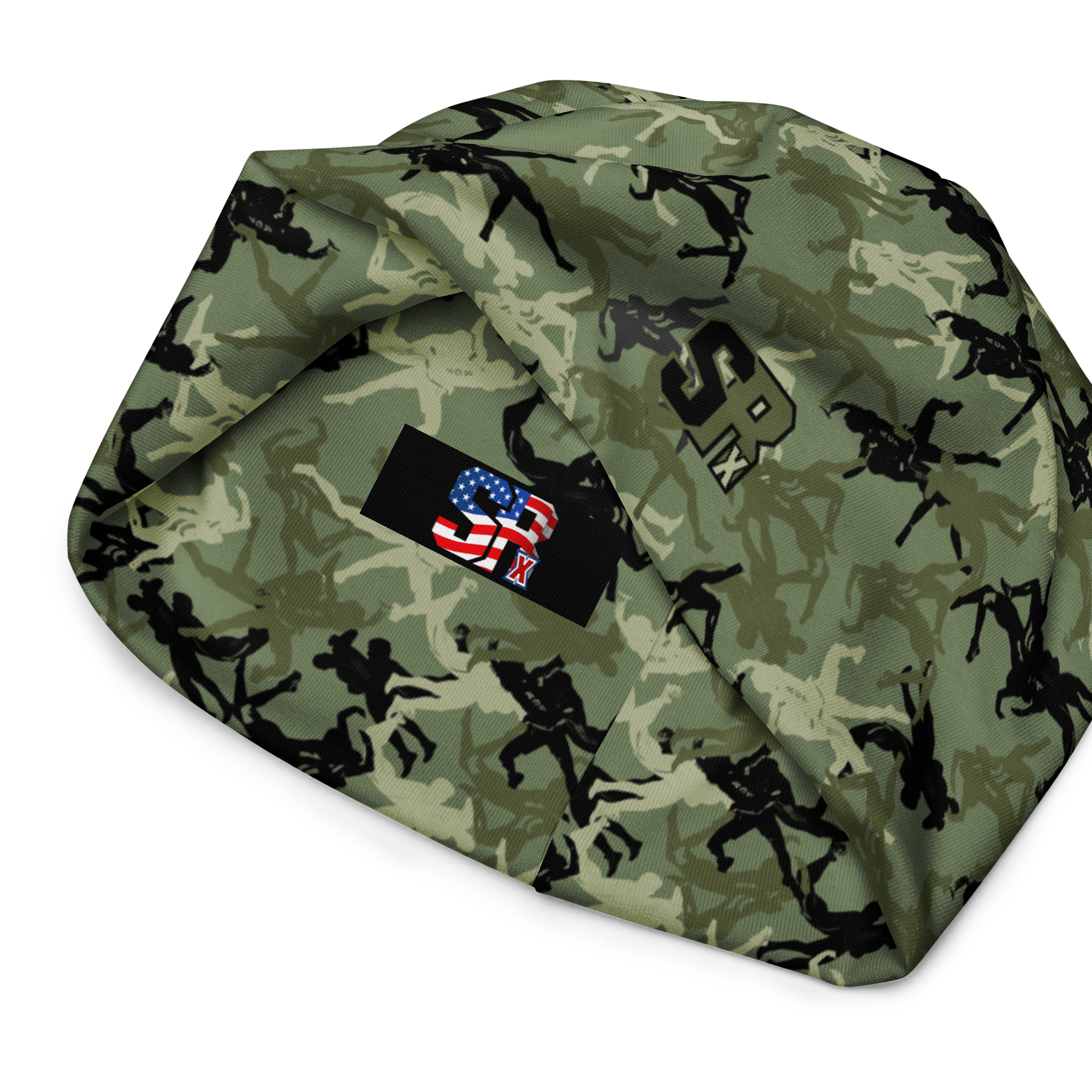 Wrestler Camo Green base All-Over Print Beanie - Image 3