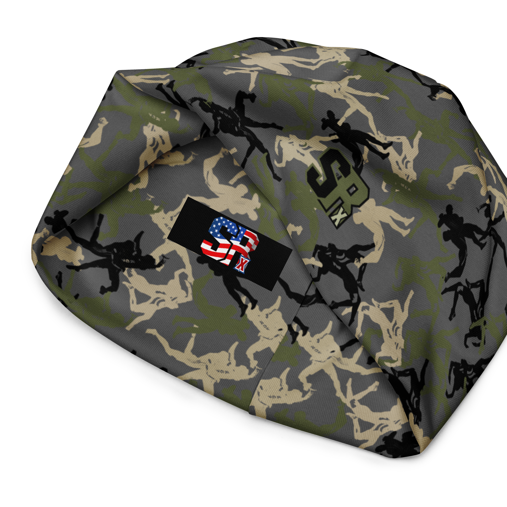 Wrestler Camo charcoal base All-Over Print Beanie - Image 3