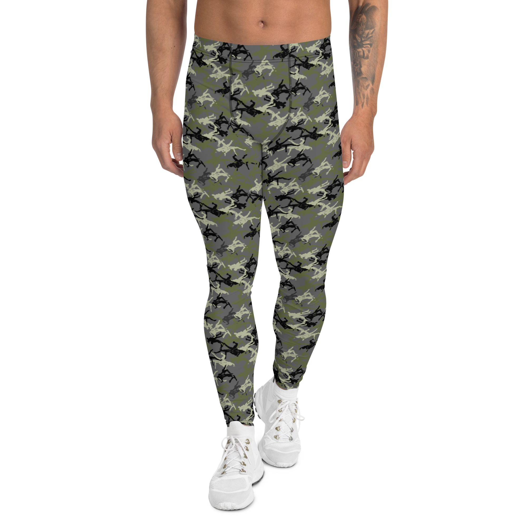 Wrestler Camo charcoal base mens's rash guards - Image 1