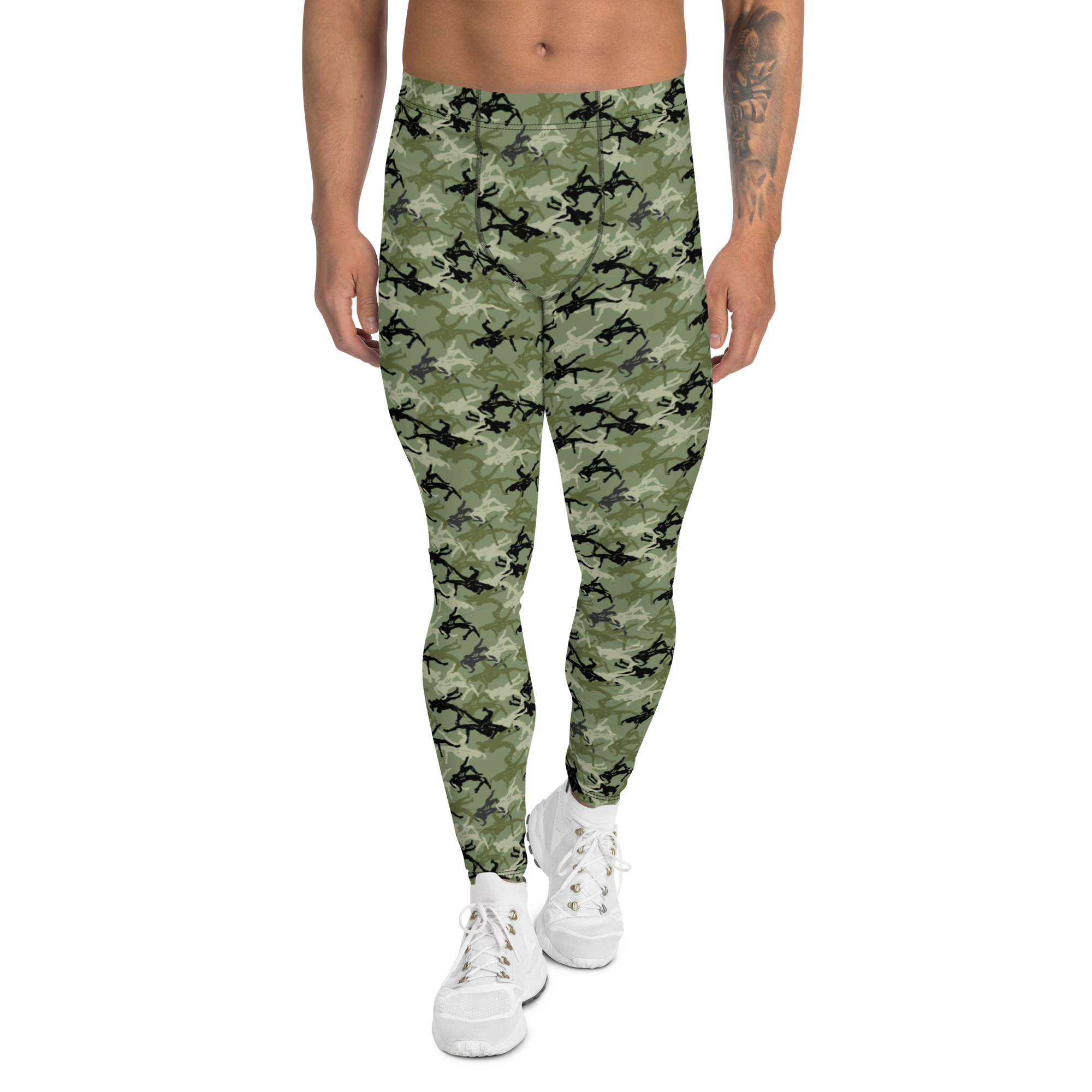 Wrestler Camo Green base men's rash guards - Image 1