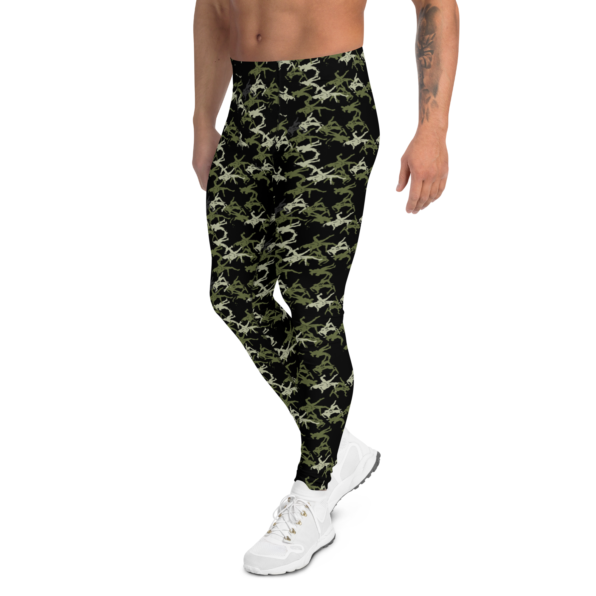 Wrestler Camo Black base Men's rash guard - Image 3
