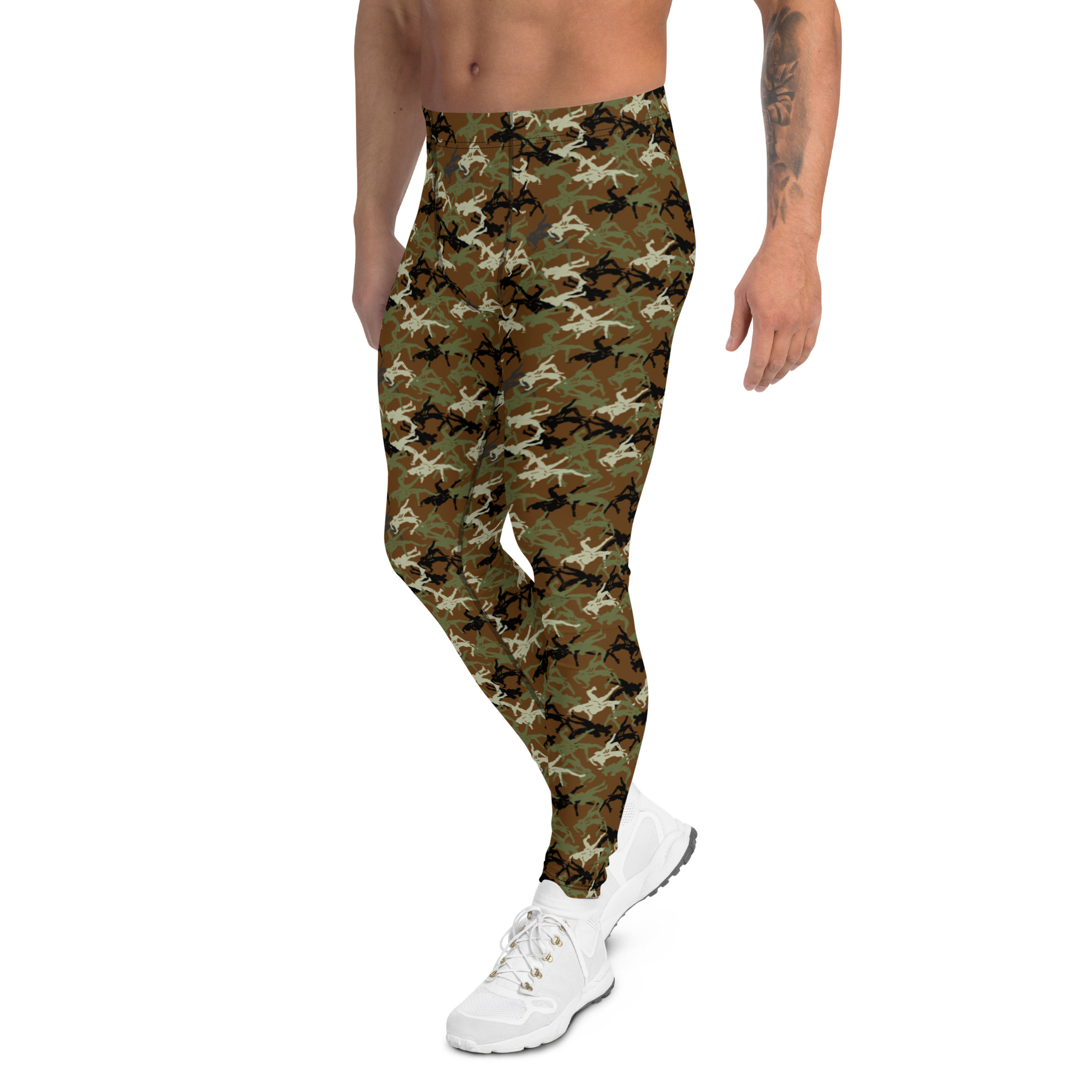 Wrestler Camo Brown base Men's Rash Guard - Image 3