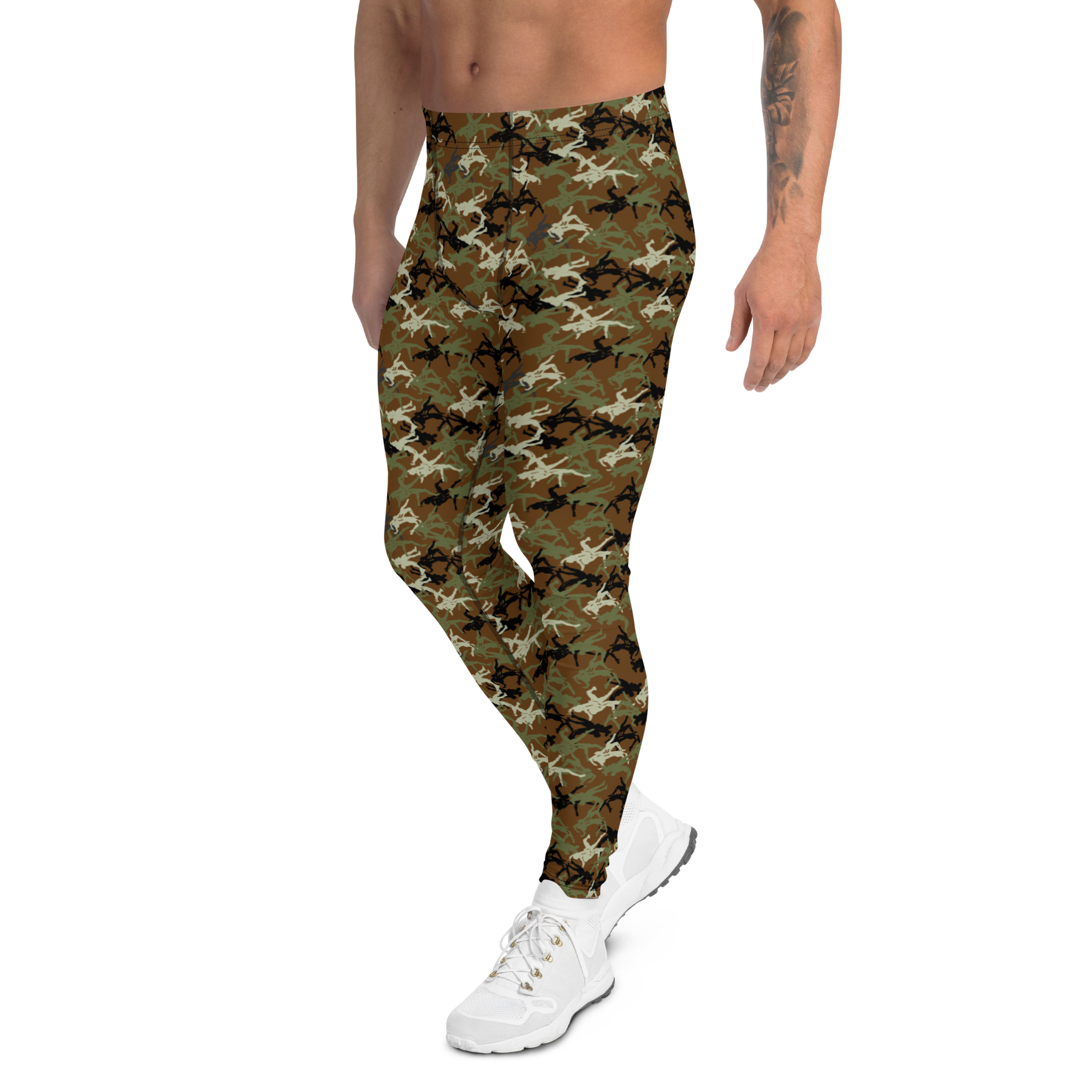 Wrestler Camo Brown base Men's Rash Guard - Image 1
