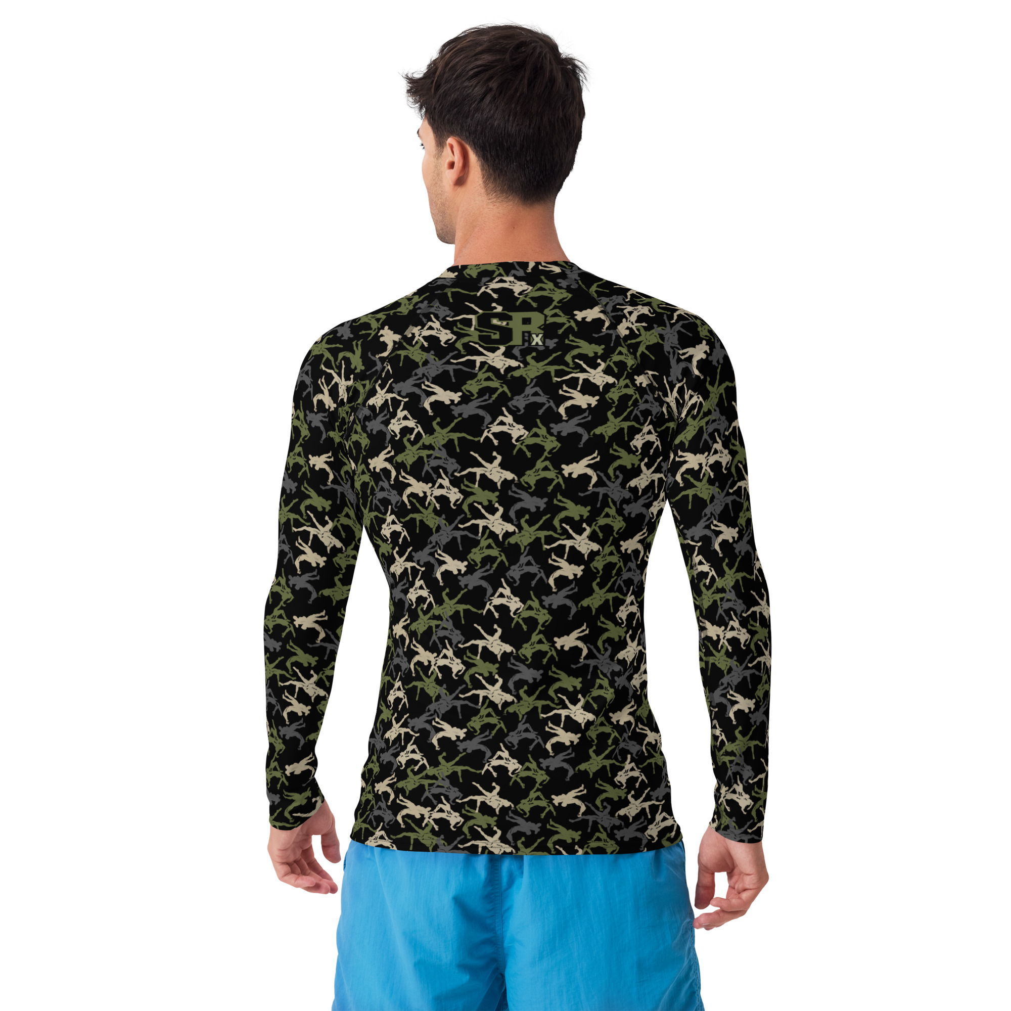 Wrestler Camo black base Men's Rash Guard - Image 4