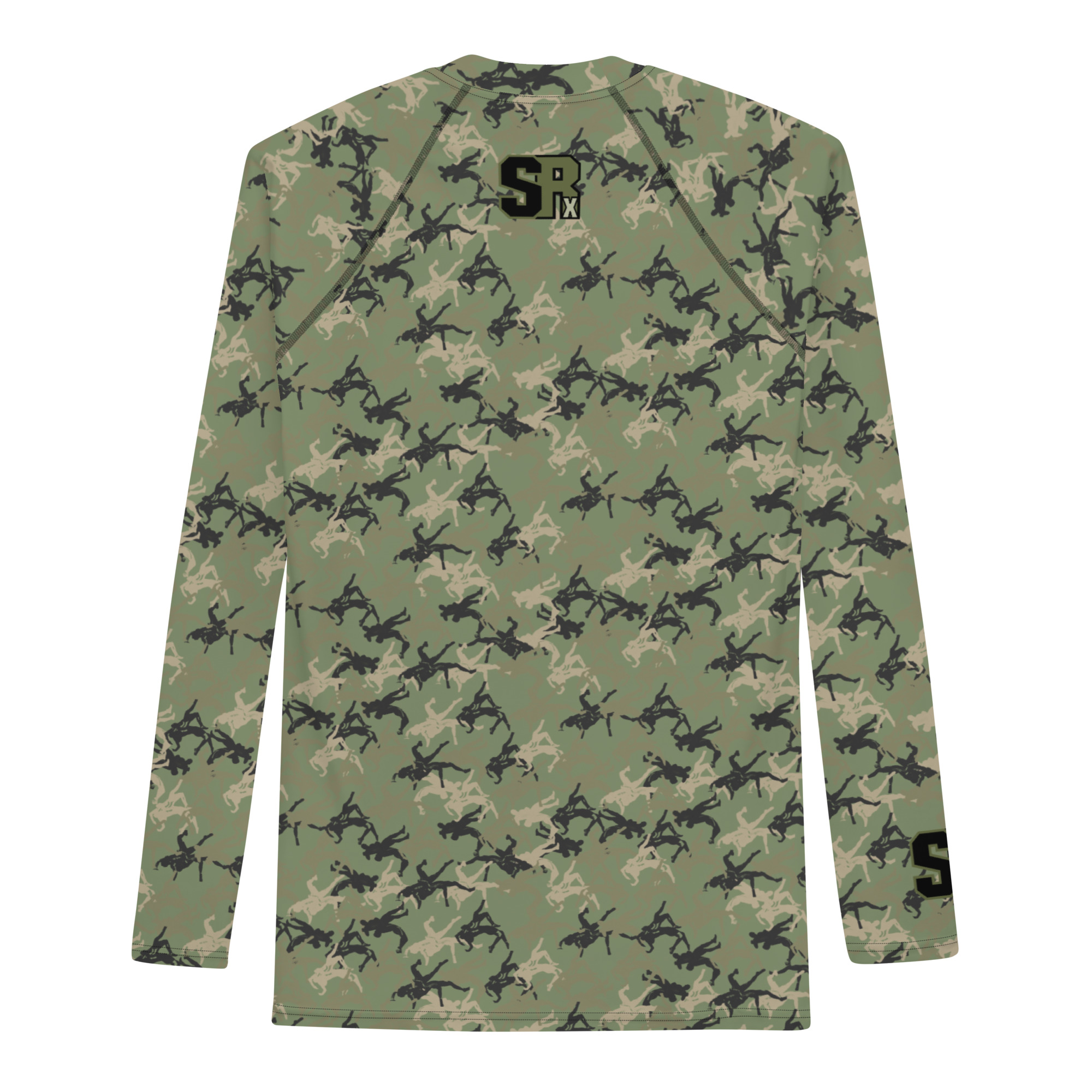 Wrestler Camo green baseMen's Rash Guard - Image 2
