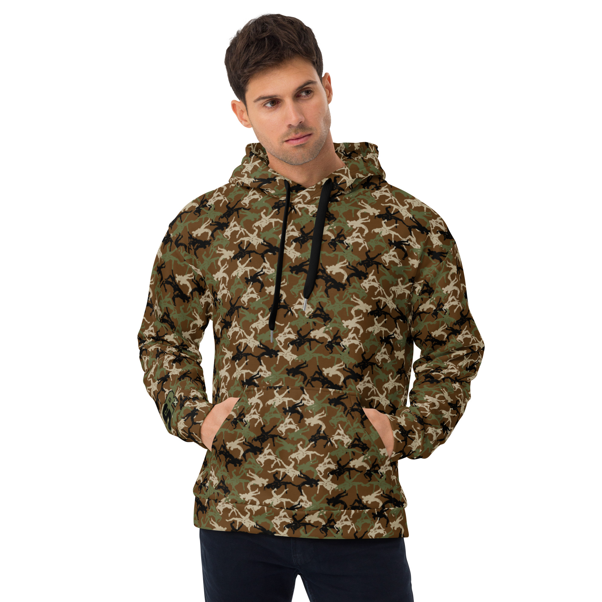 Wrestler Camo Brown base Unisex Hoodie - Image 6