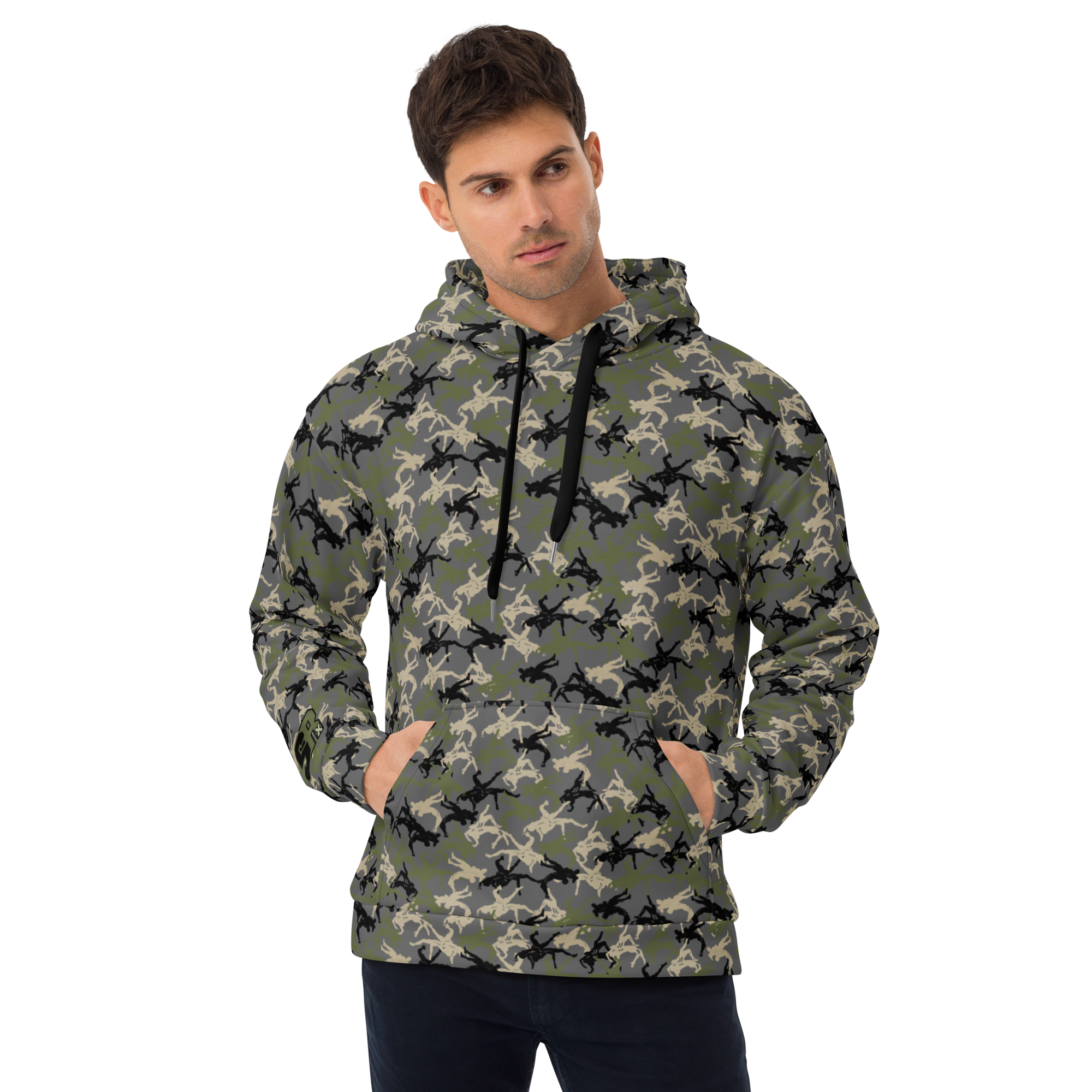 Wrestler Camo Charcoal base Unisex Hoodie - Image 1