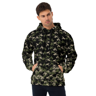 Wrestler Camo Piling up black base Unisex Hoodie
