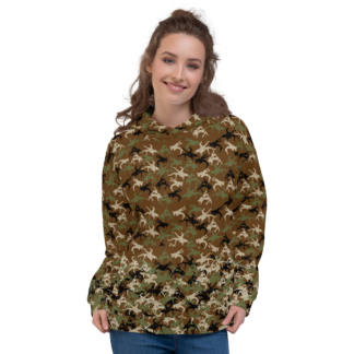 Wrestler Camo piling up Brown base Unisex Hoodie