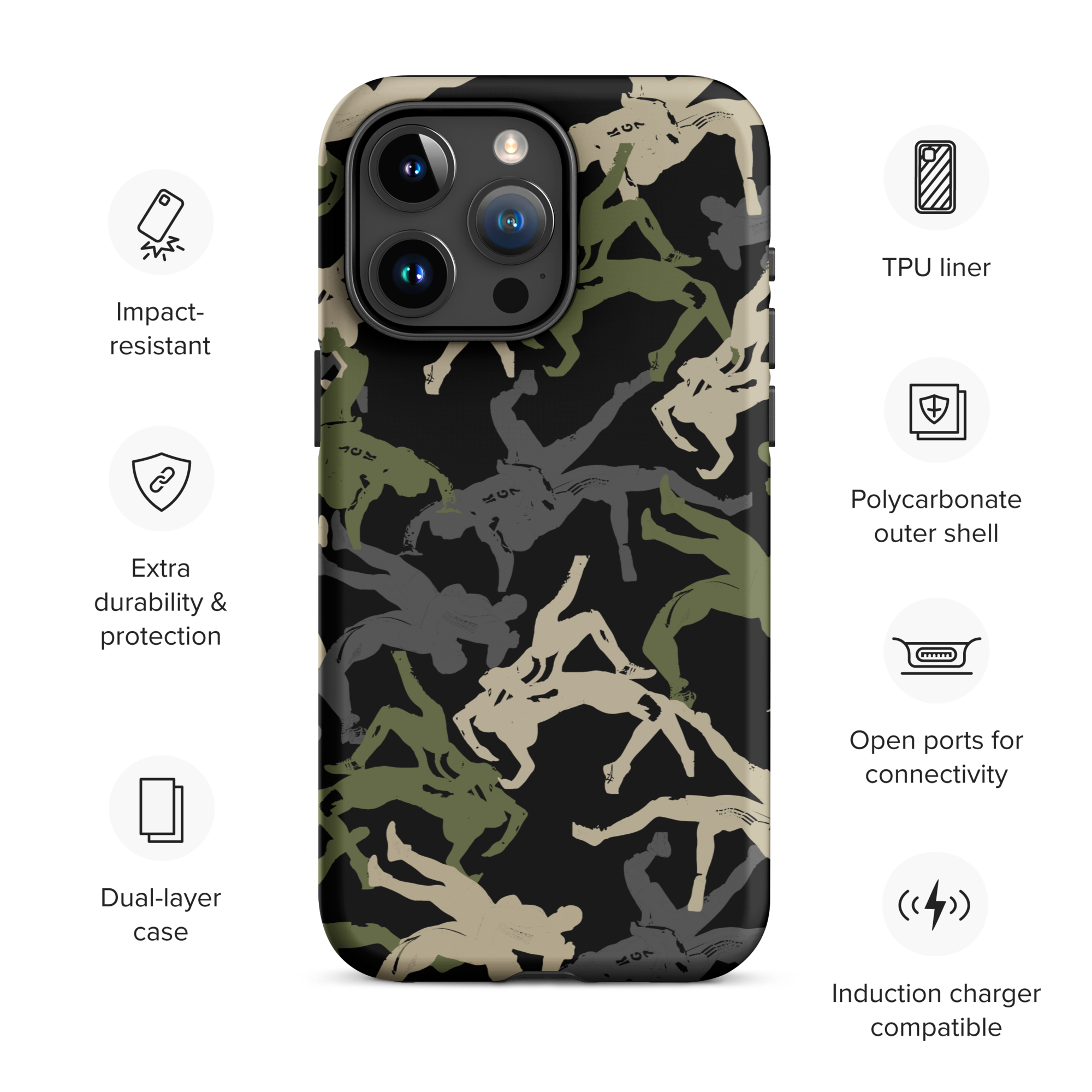 Wrestler Camo Tough Case for iPhone® - Image 2
