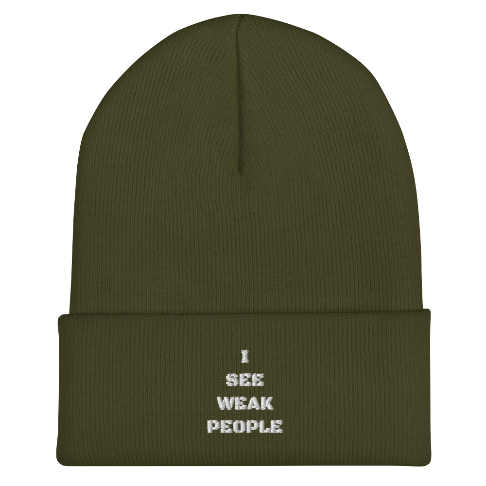 I SEE WEAK PEOPLE Cuffed Beanie - Image 12