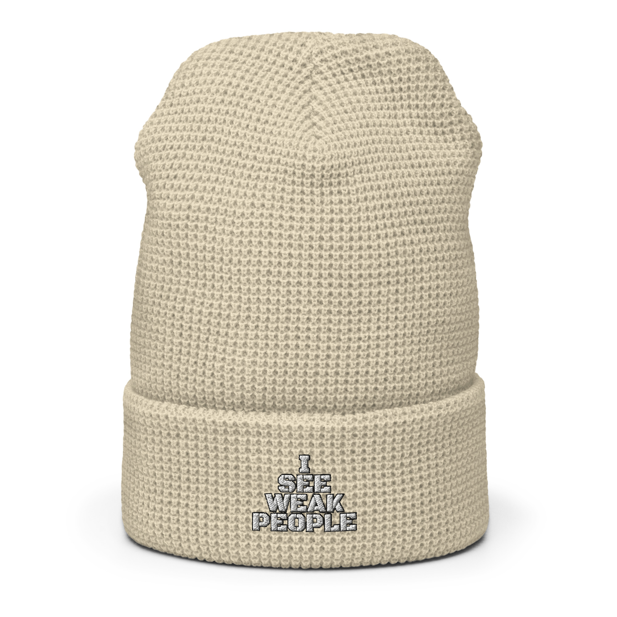 I SEE WEAK PEOPLE Waffle beanie - Image 14