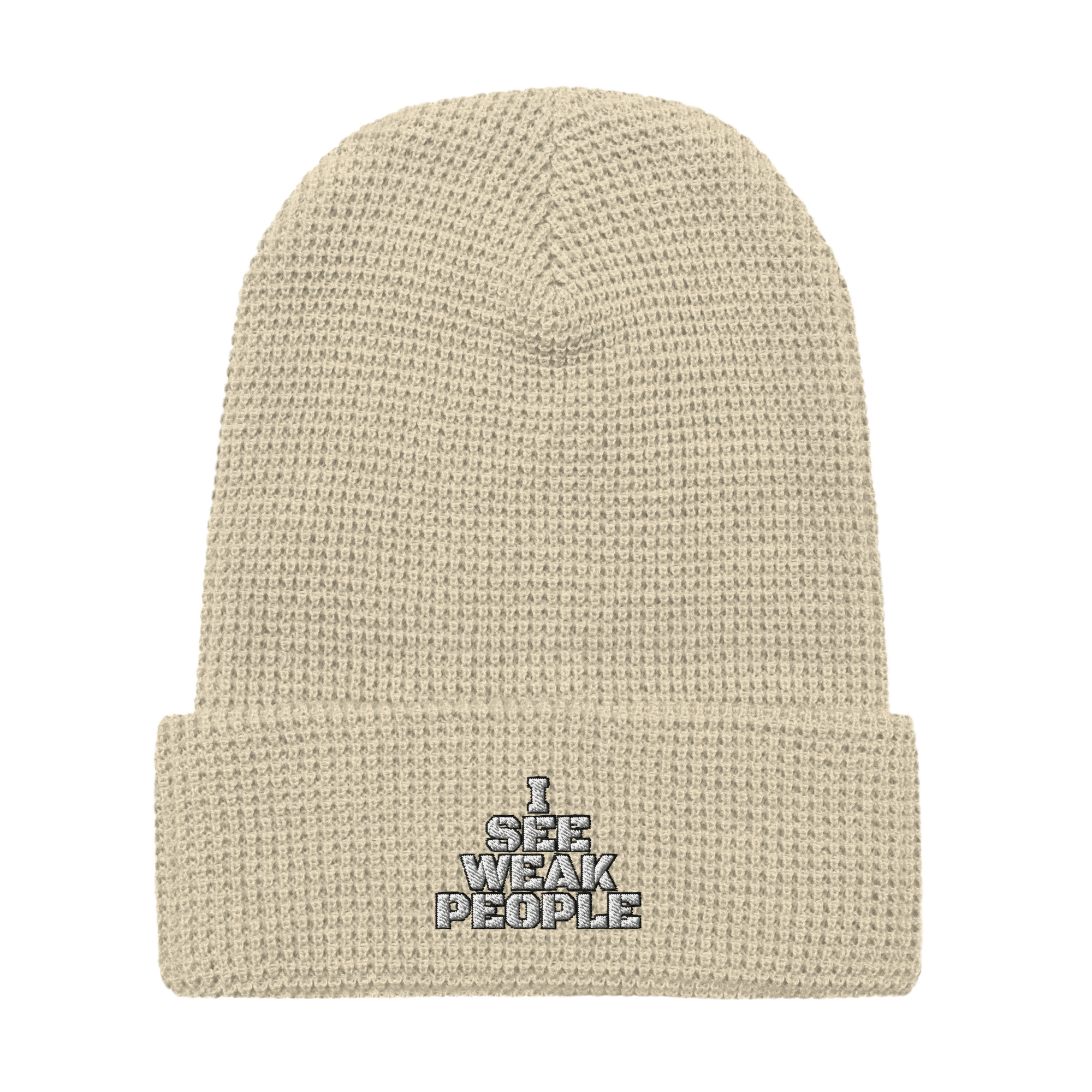 I SEE WEAK PEOPLE Waffle beanie - Image 13