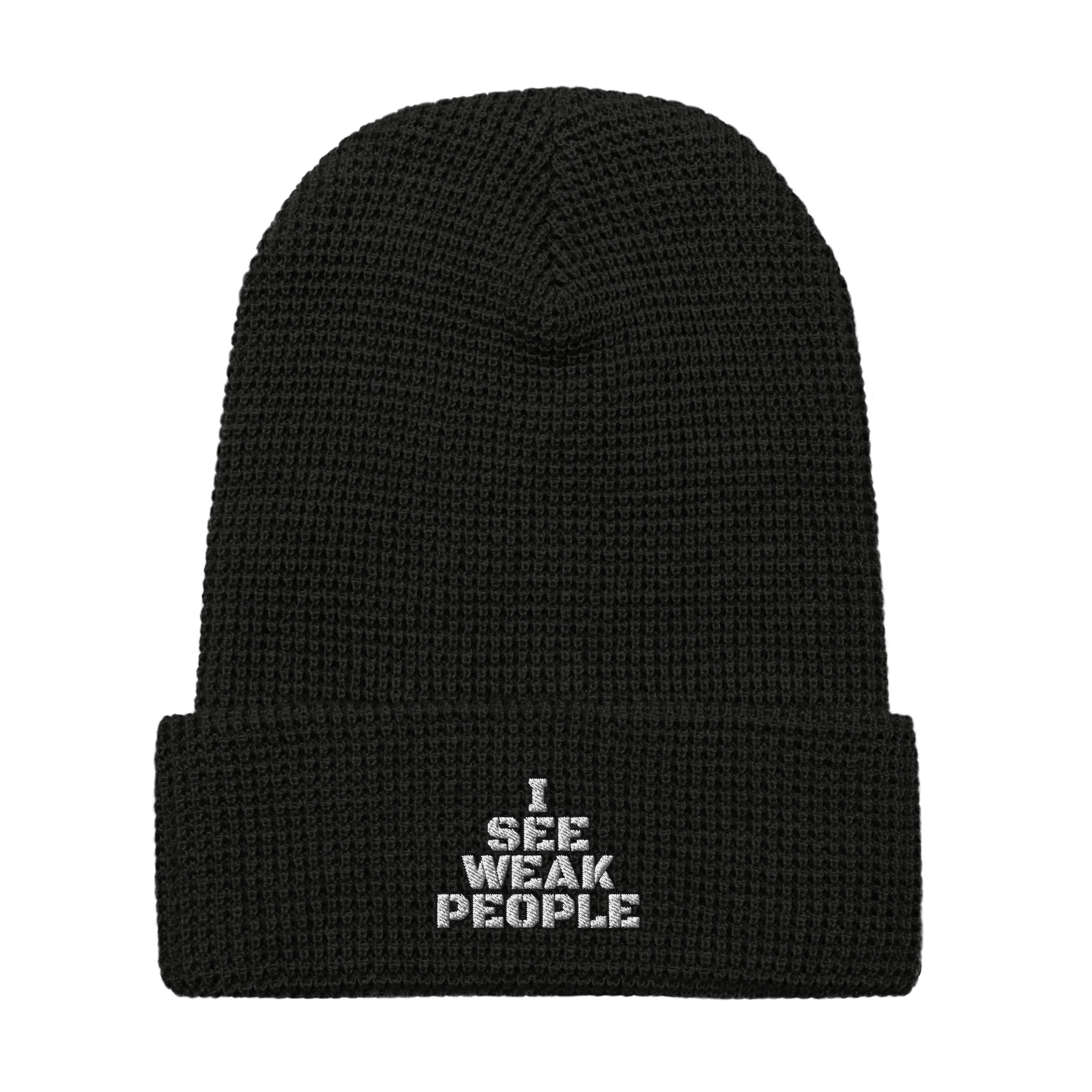 I SEE WEAK PEOPLE Waffle beanie - Image 2