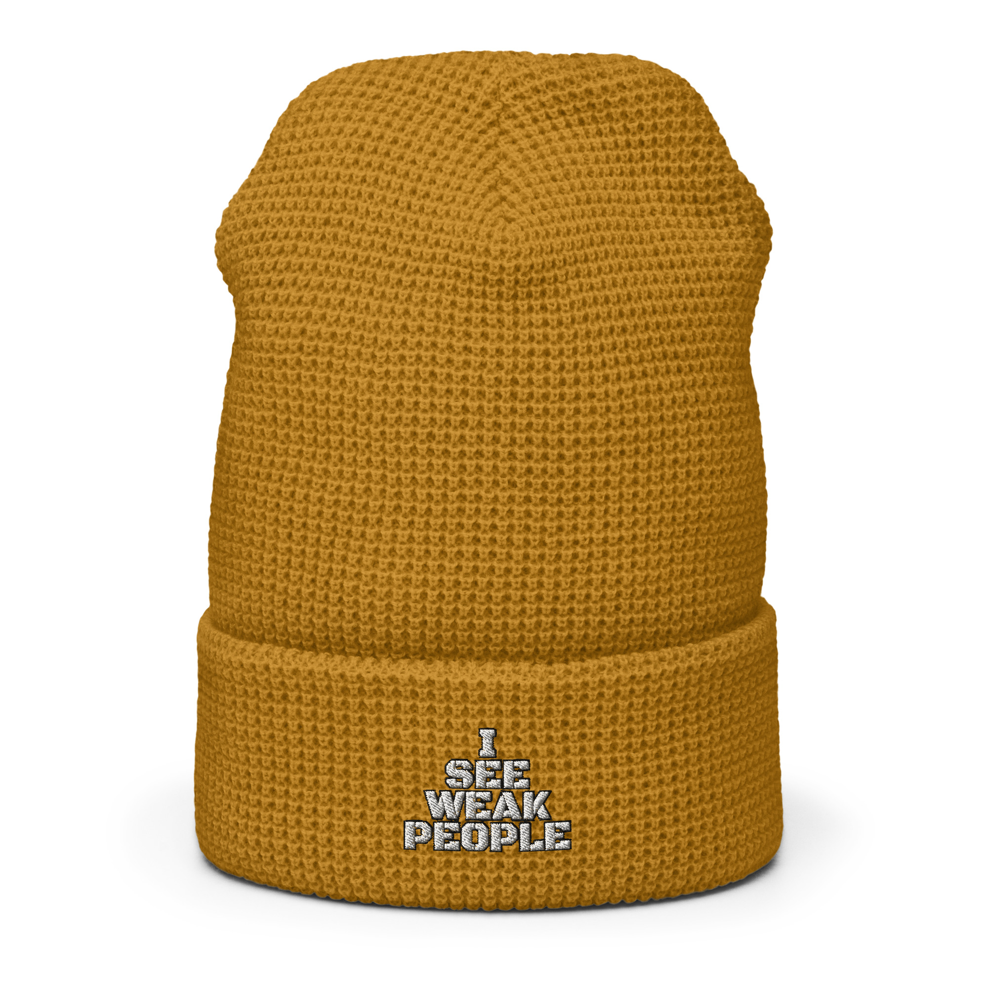 I SEE WEAK PEOPLE Waffle beanie - Image 10