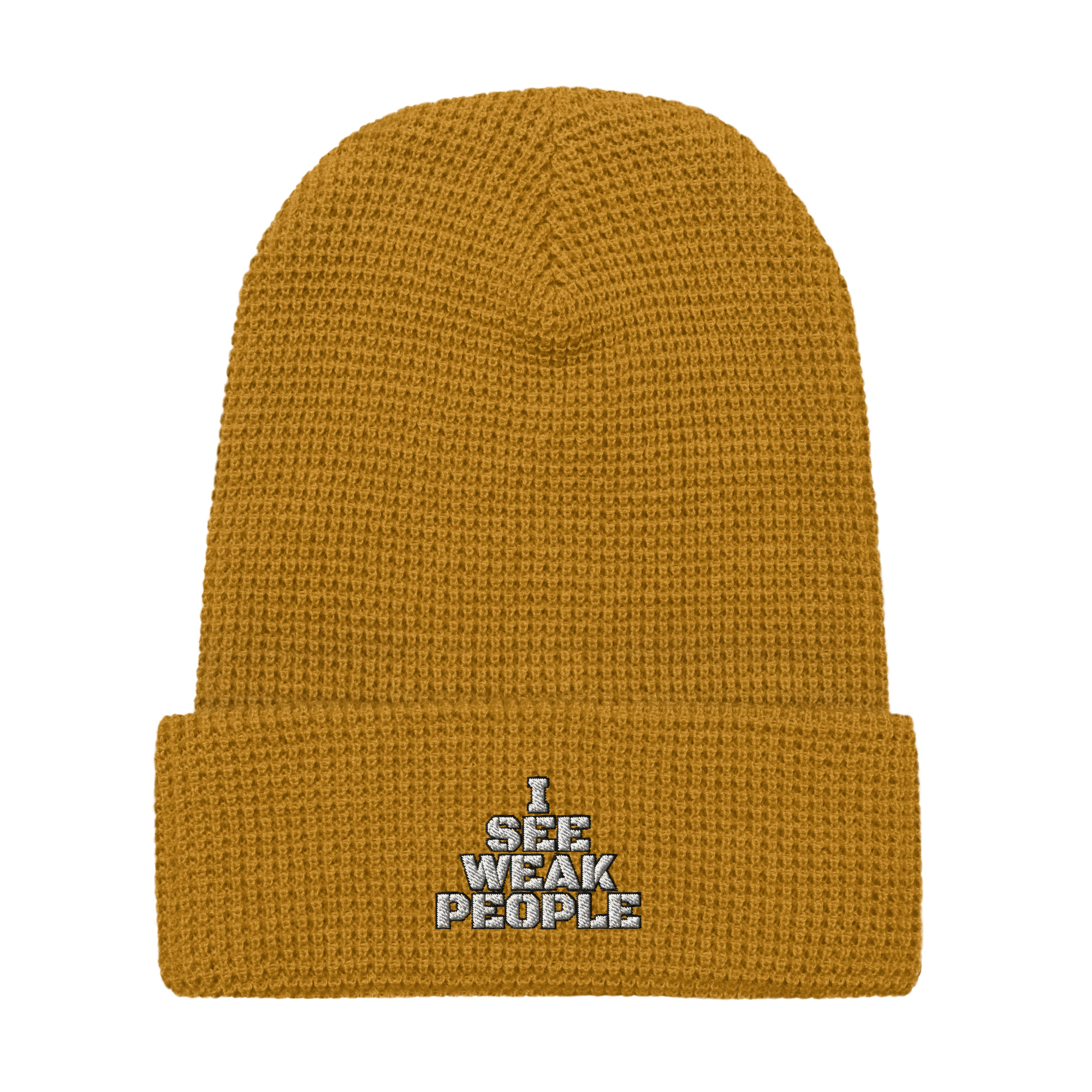 I SEE WEAK PEOPLE Waffle beanie - Image 9