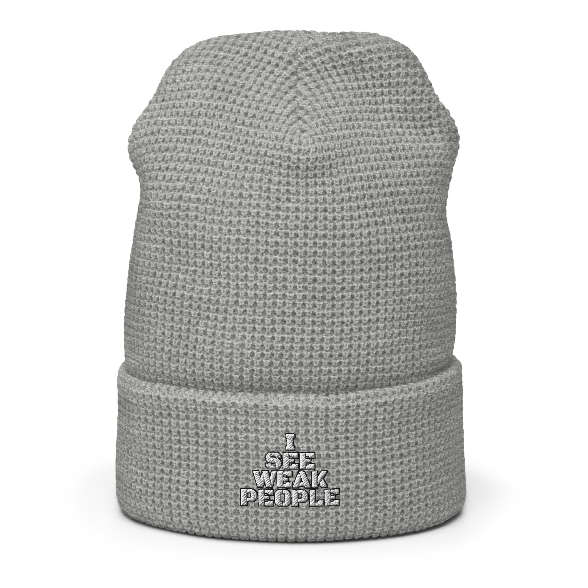 I SEE WEAK PEOPLE Waffle beanie - Image 12