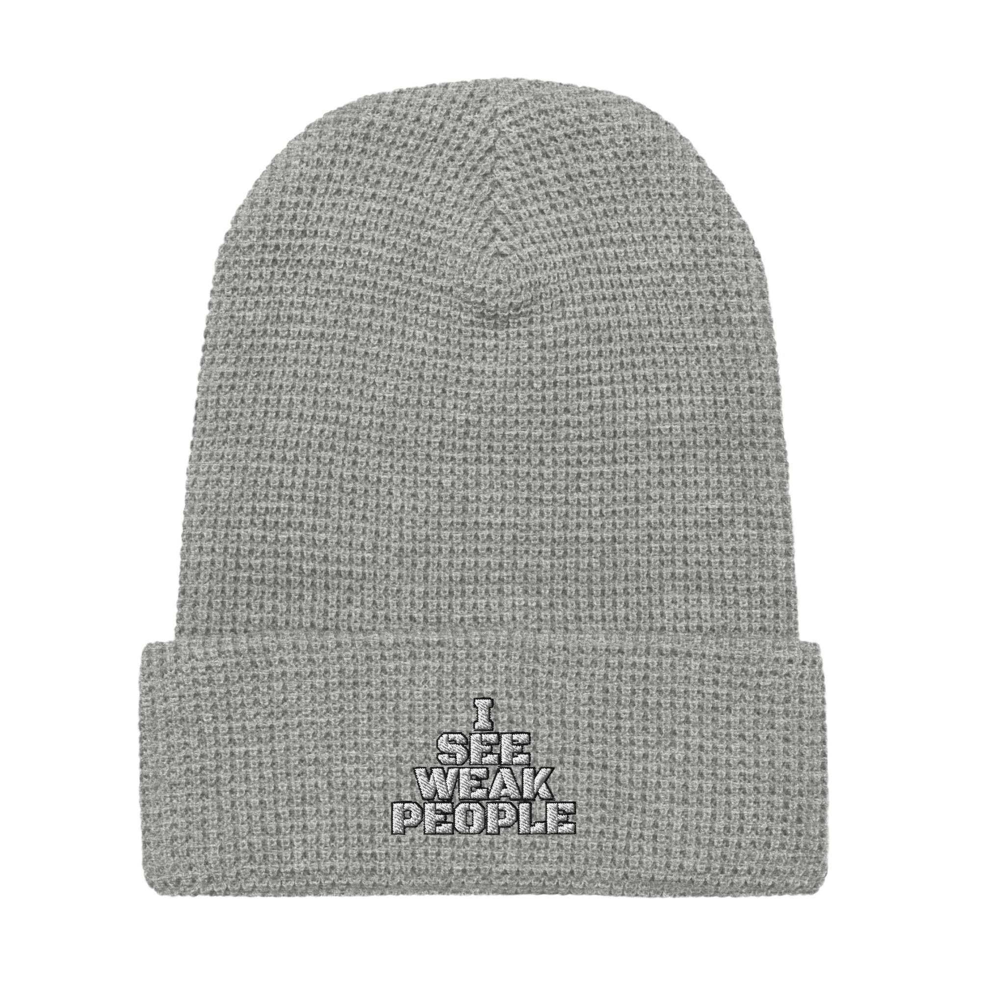I SEE WEAK PEOPLE Waffle beanie - Image 11