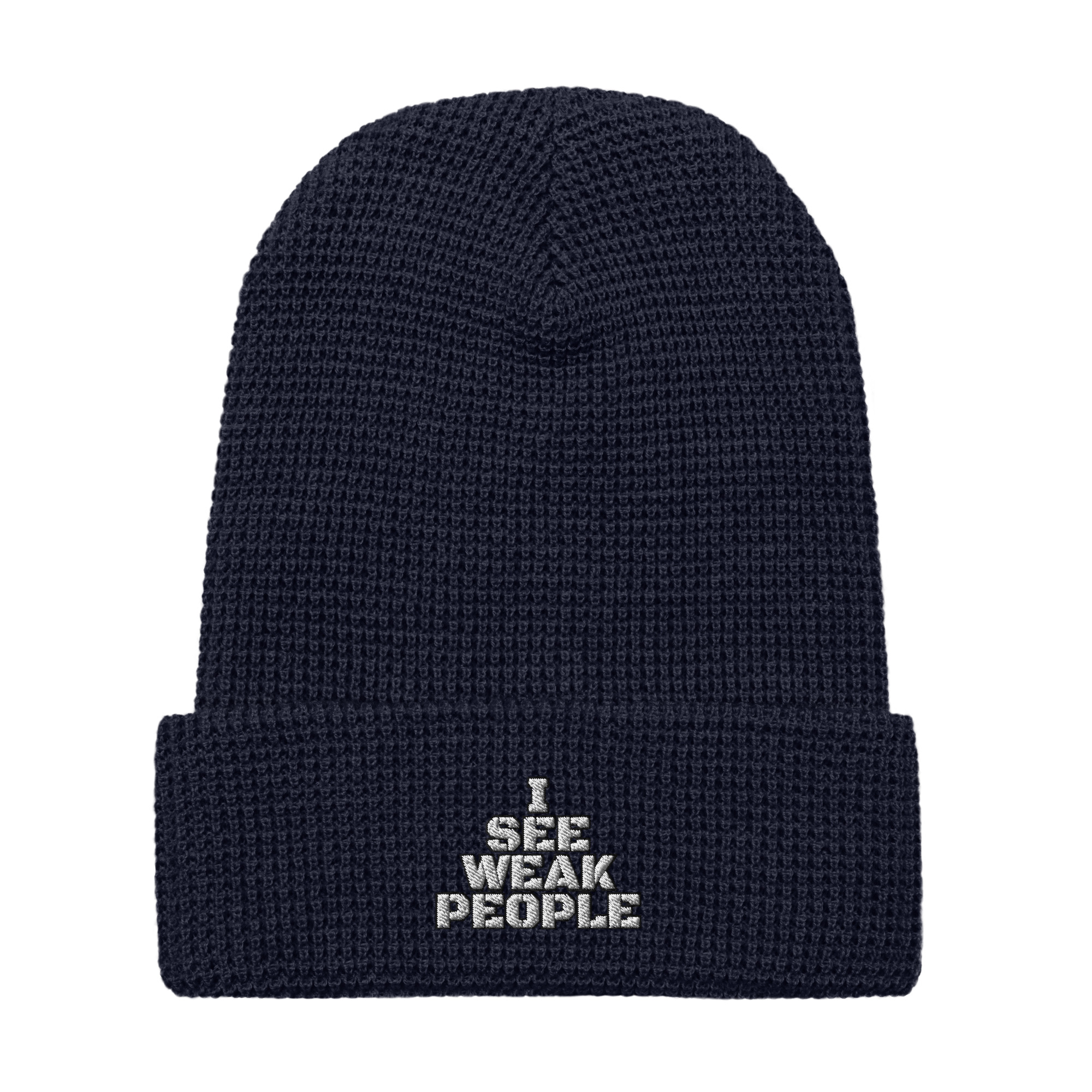 I SEE WEAK PEOPLE Waffle beanie - Image 3